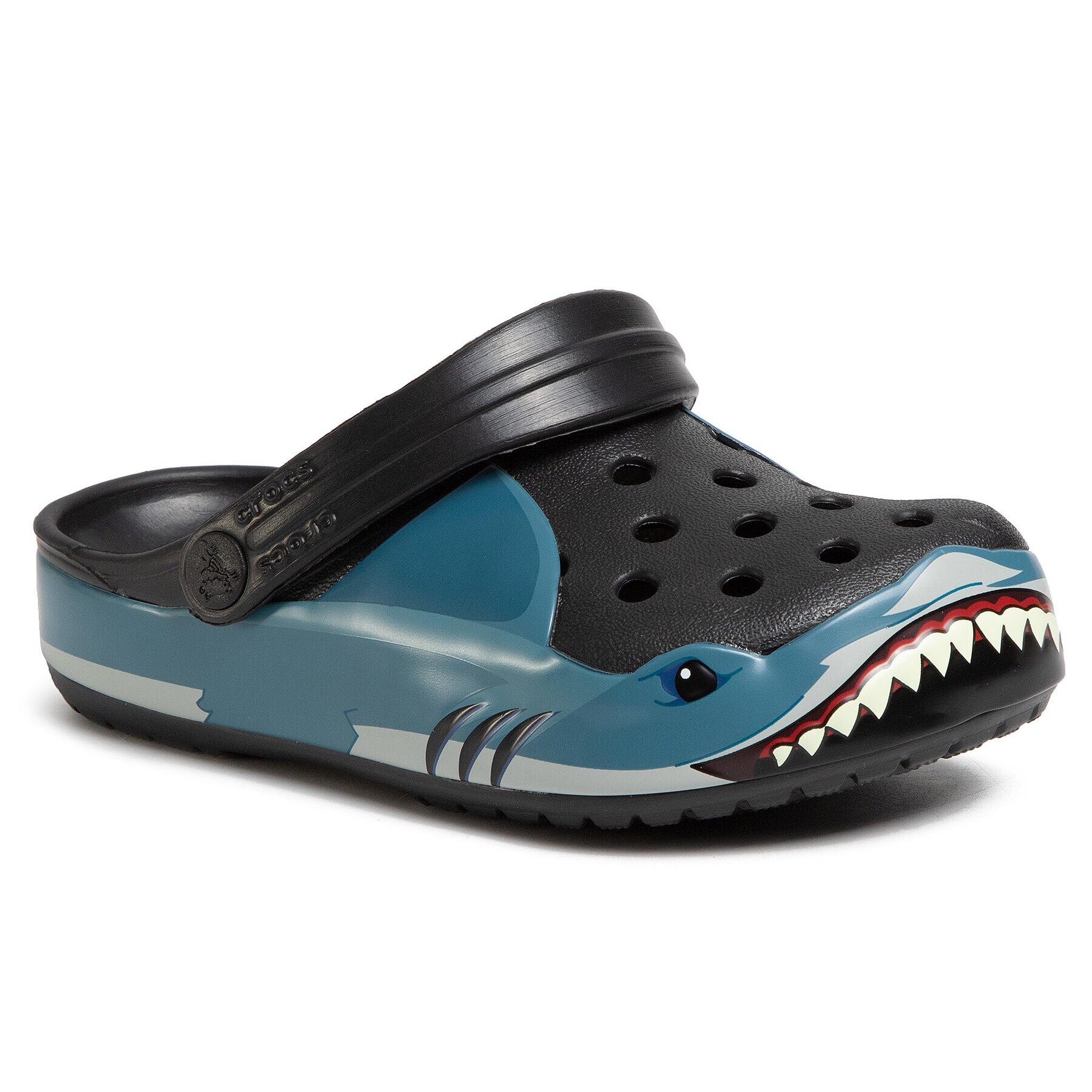 Crocs Șlapi Fun Lab Shark Band Clg K 206271 Negru - Pled.ro