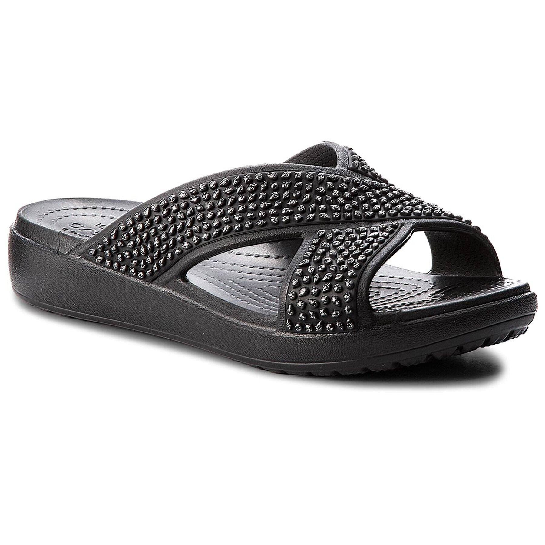 Crocs Șlapi loane Embellished Xstrap 204084 Negru - Pled.ro