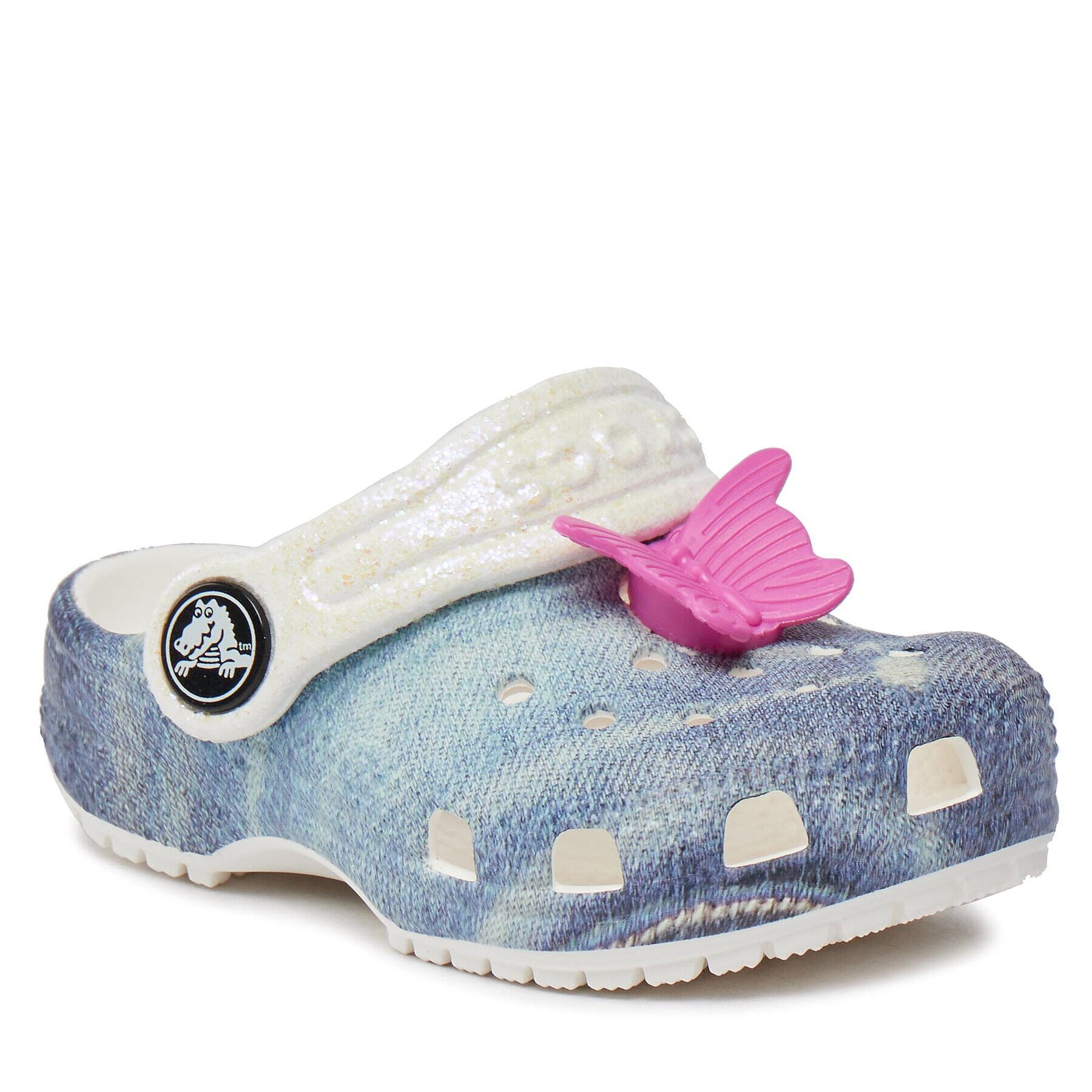 Crocs Saboți Classic Denim Clog T 208302 Alb - Pled.ro