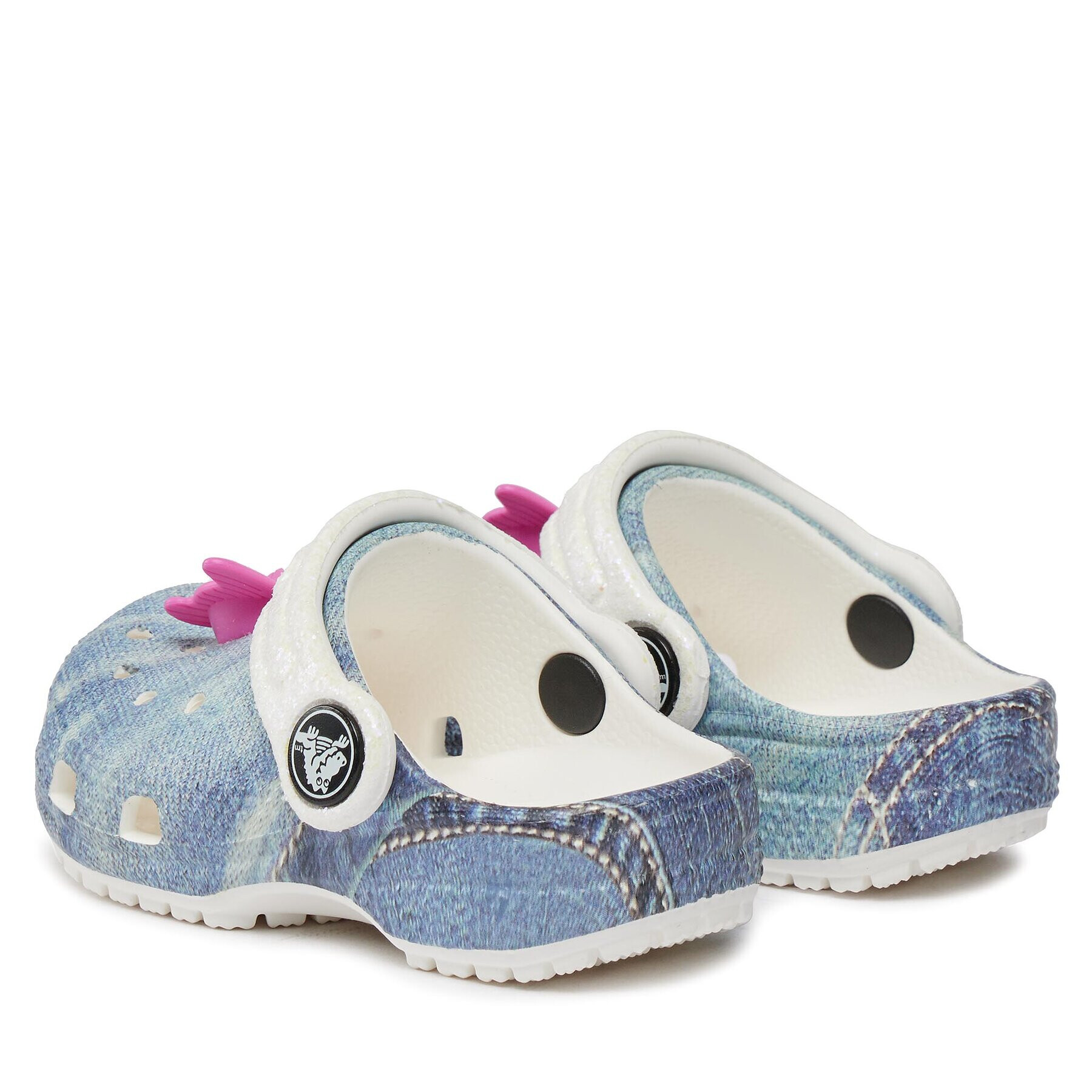 Crocs Saboți Classic Denim Clog T 208302 Alb - Pled.ro