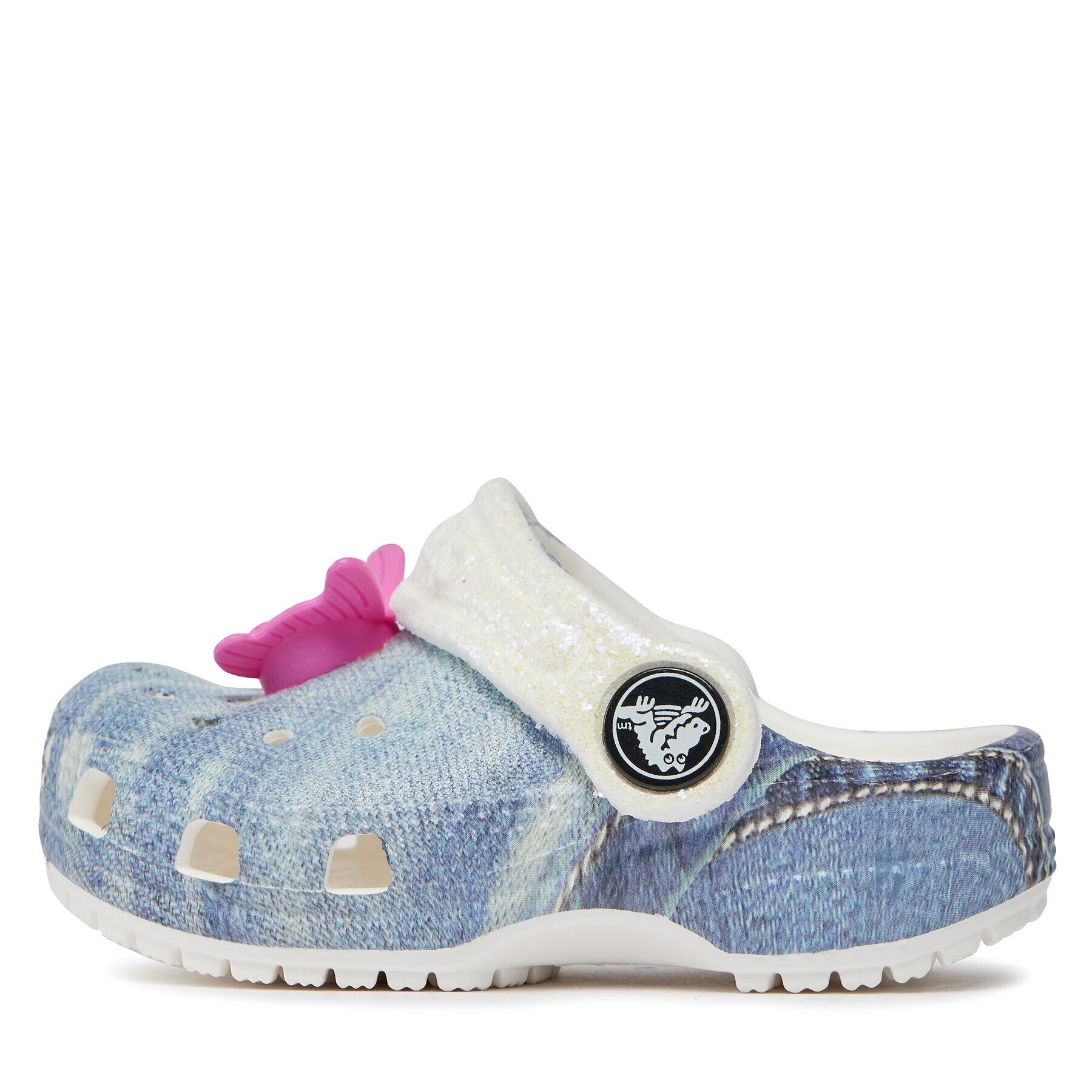 Crocs Saboți Classic Denim Clog T 208302 Alb - Pled.ro