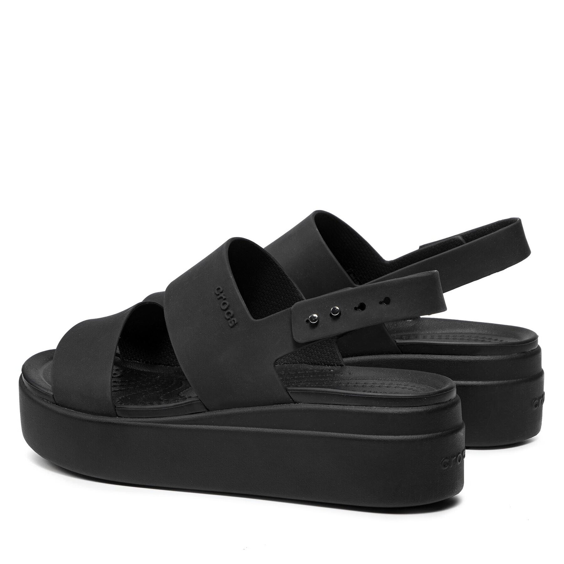 Crocs Sandale Brooklyn Low Wedge W 206453 Negru - Pled.ro