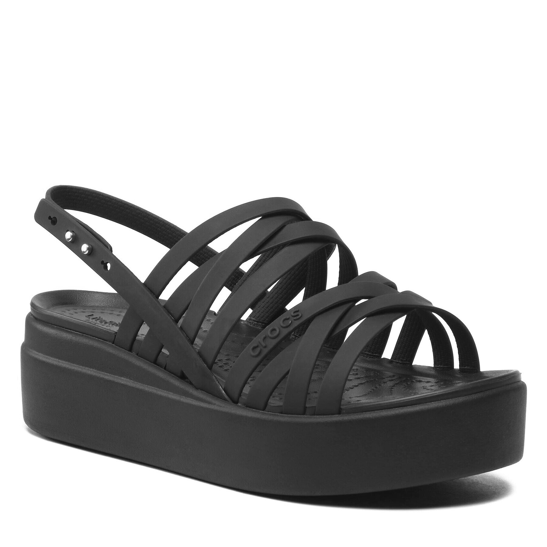 Crocs Sandale Brooklyn Strappy Lowwdgw 206751 Negru - Pled.ro