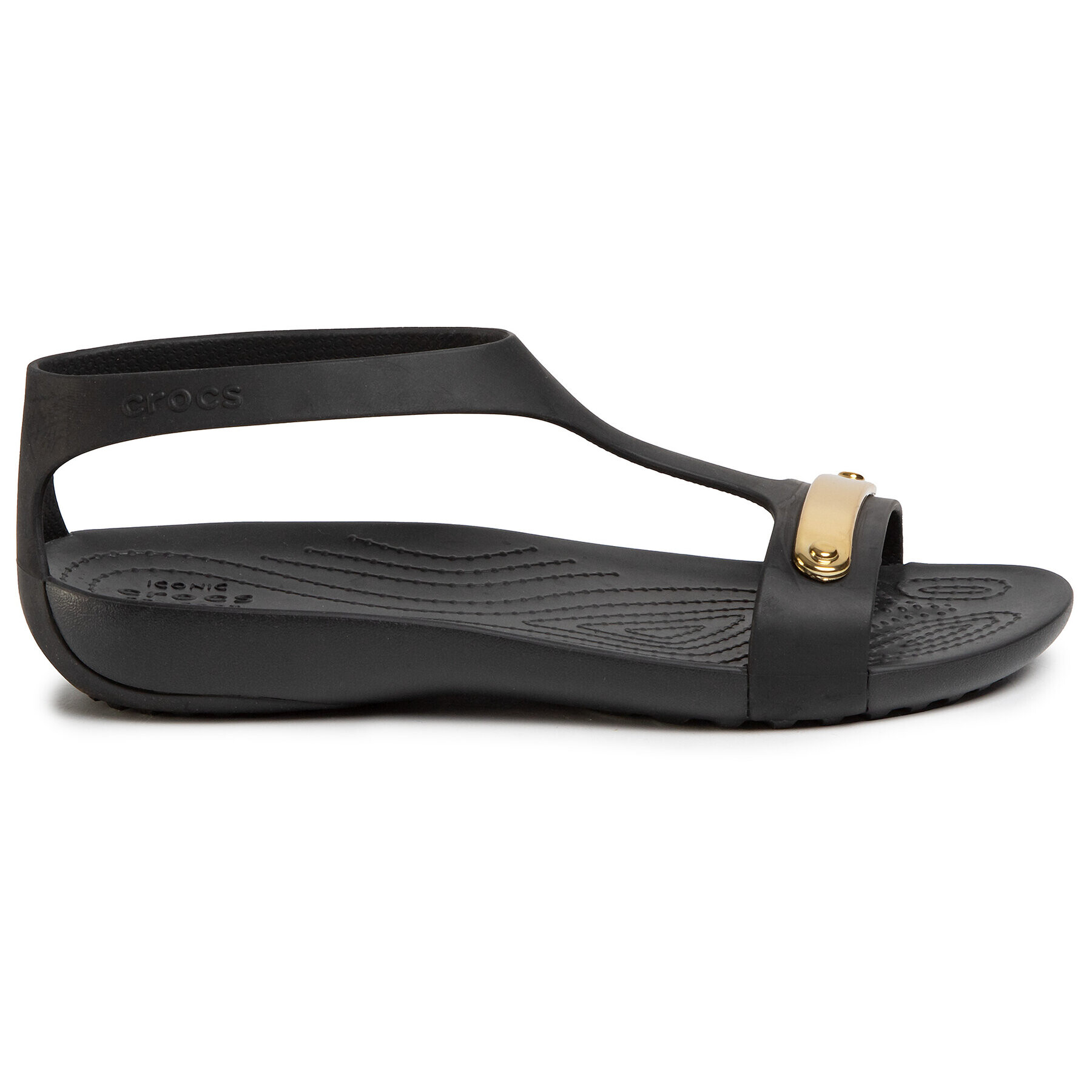 Crocs Sandale Serena Metallic Bar Sdl W 206421 Negru - Pled.ro