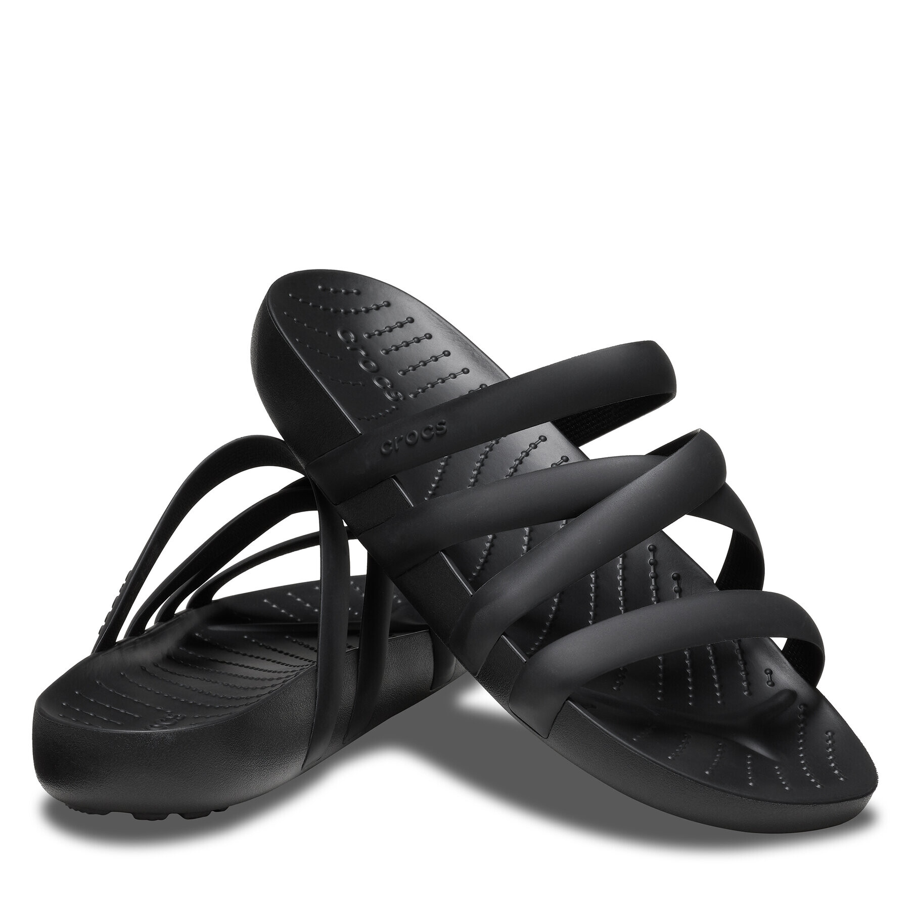 Crocs Sandale Splash Strappy Sandal 208217 Negru - Pled.ro