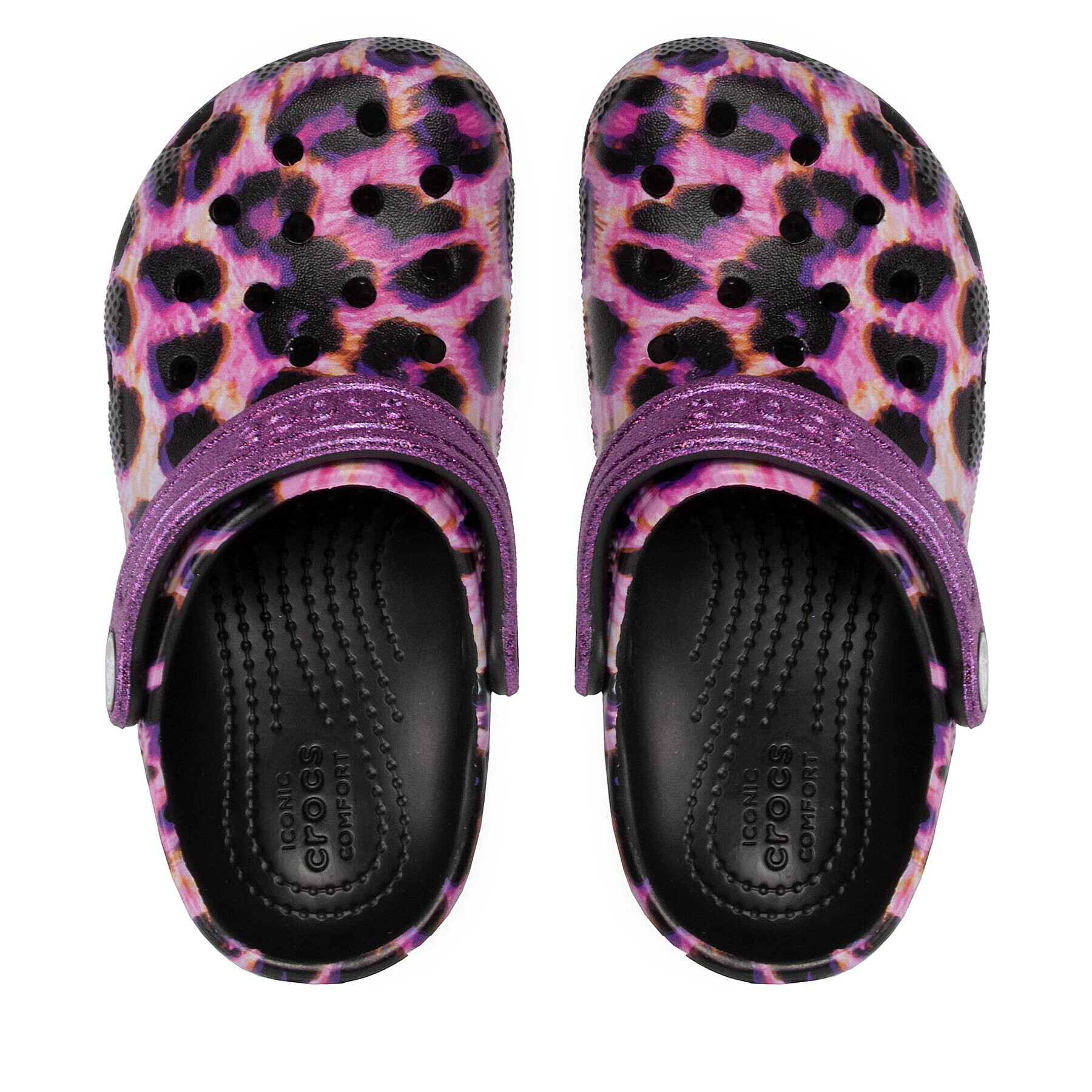 Crocs Șlapi Classic Animal Print Clog K 207600 Violet - Pled.ro