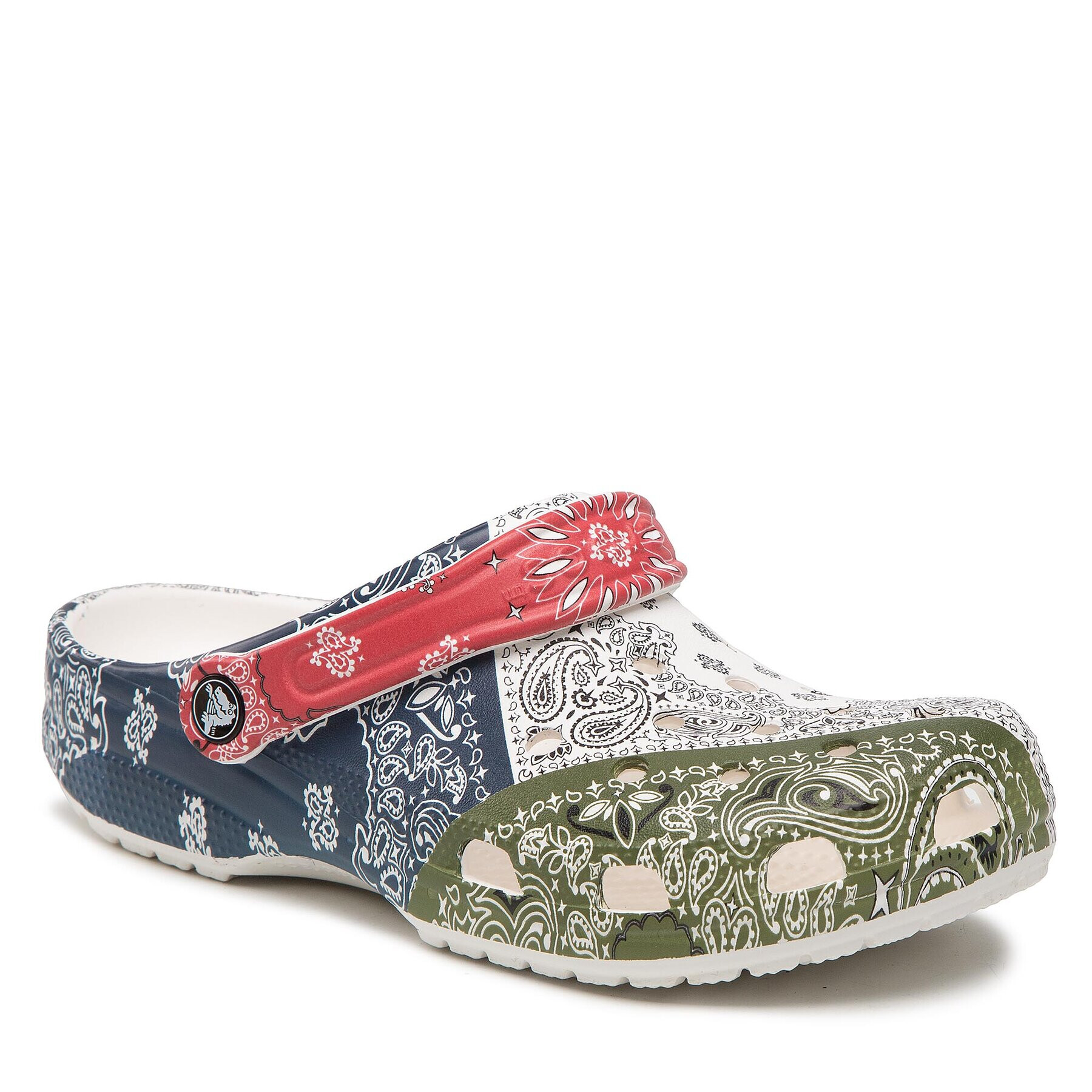 Crocs Șlapi Classic Bandana Clog 206871 Alb - Pled.ro