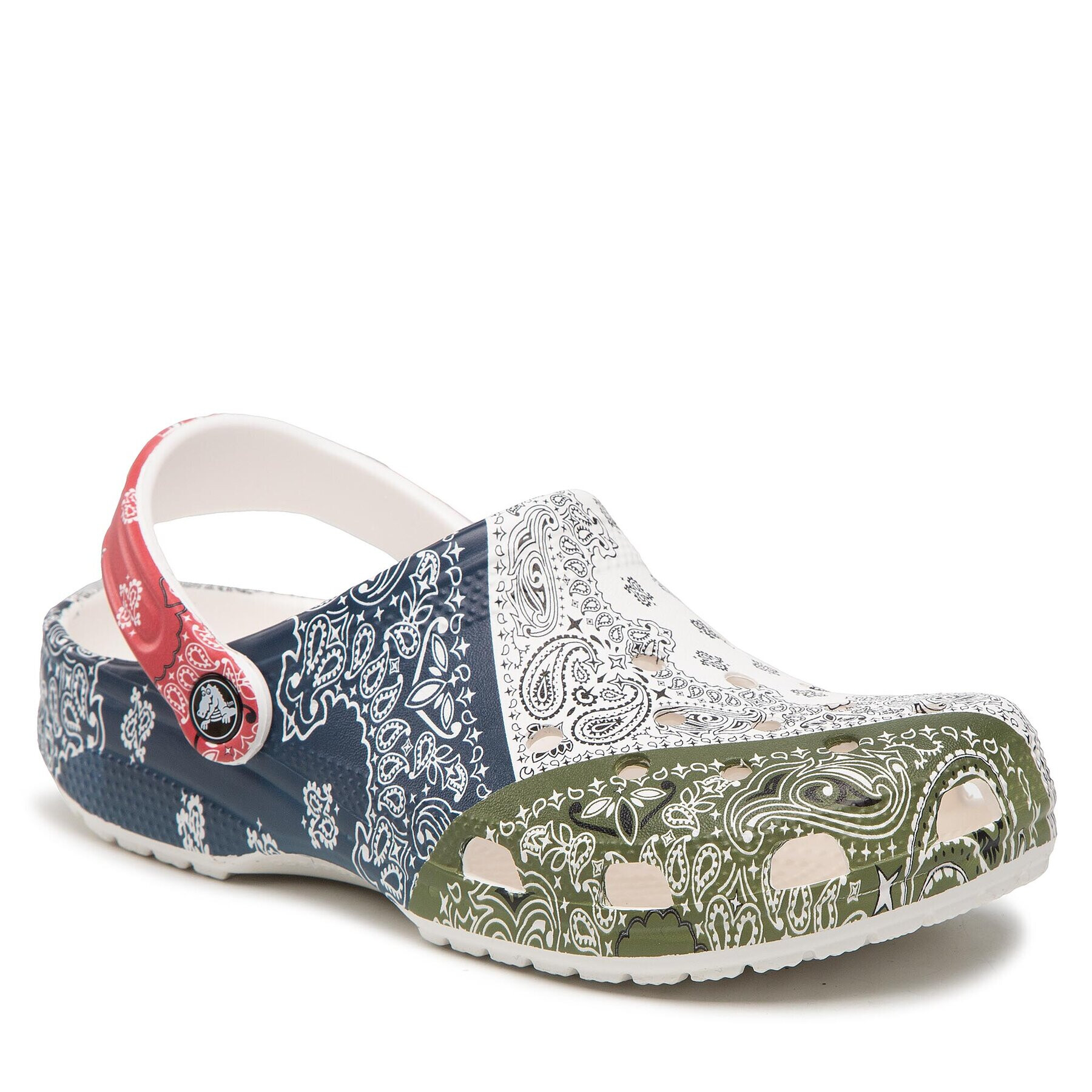 Crocs Șlapi Classic Bandana Clog 206871 Alb - Pled.ro