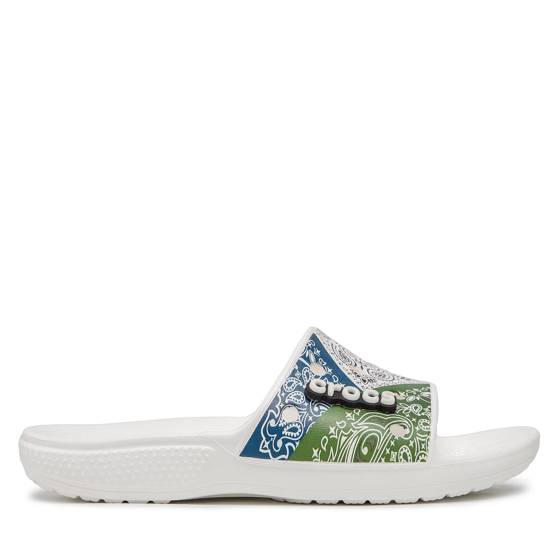 Crocs Șlapi Classic Bandana Slide 208064 Alb - Pled.ro