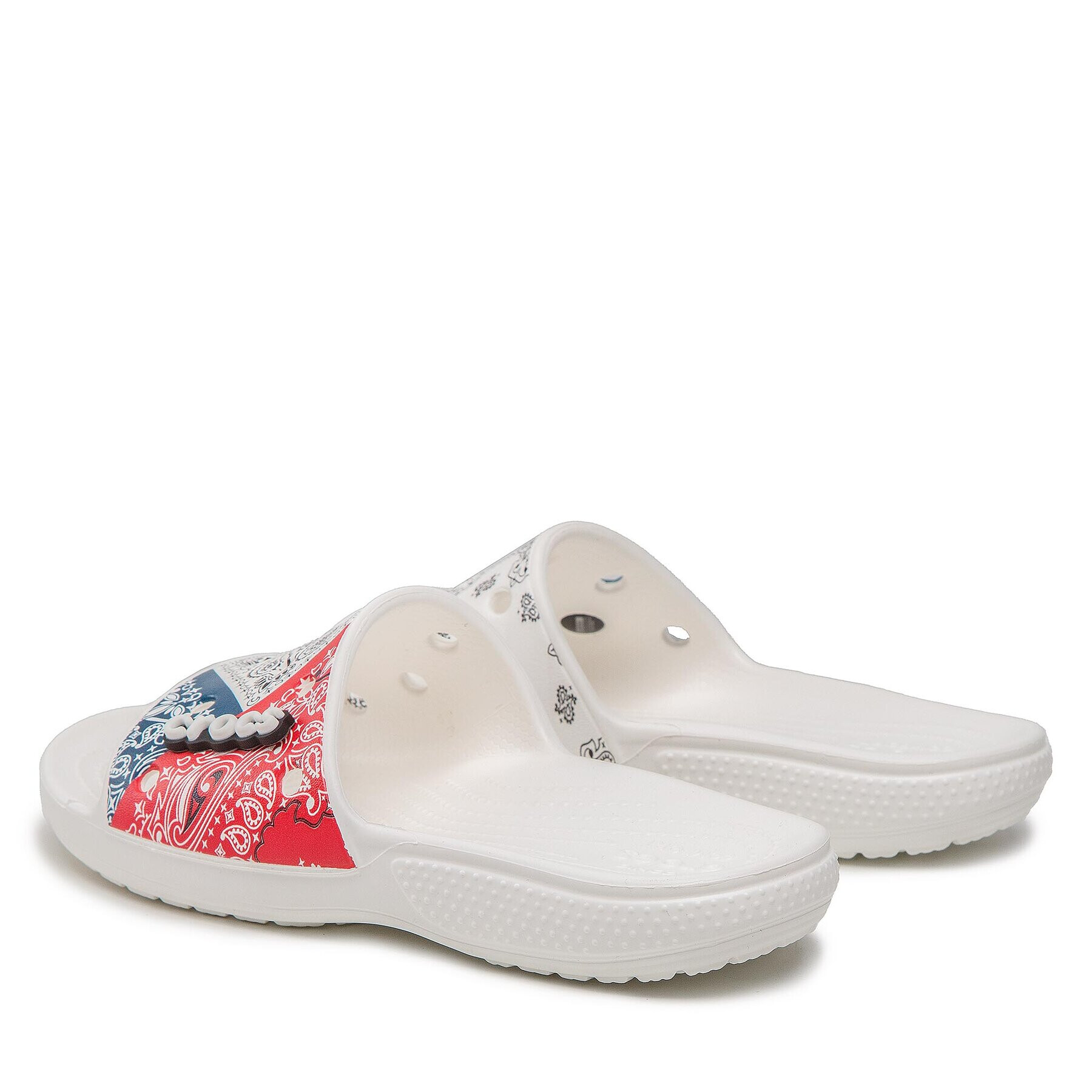 Crocs Șlapi Classic Bandana Slide 208064 Alb - Pled.ro