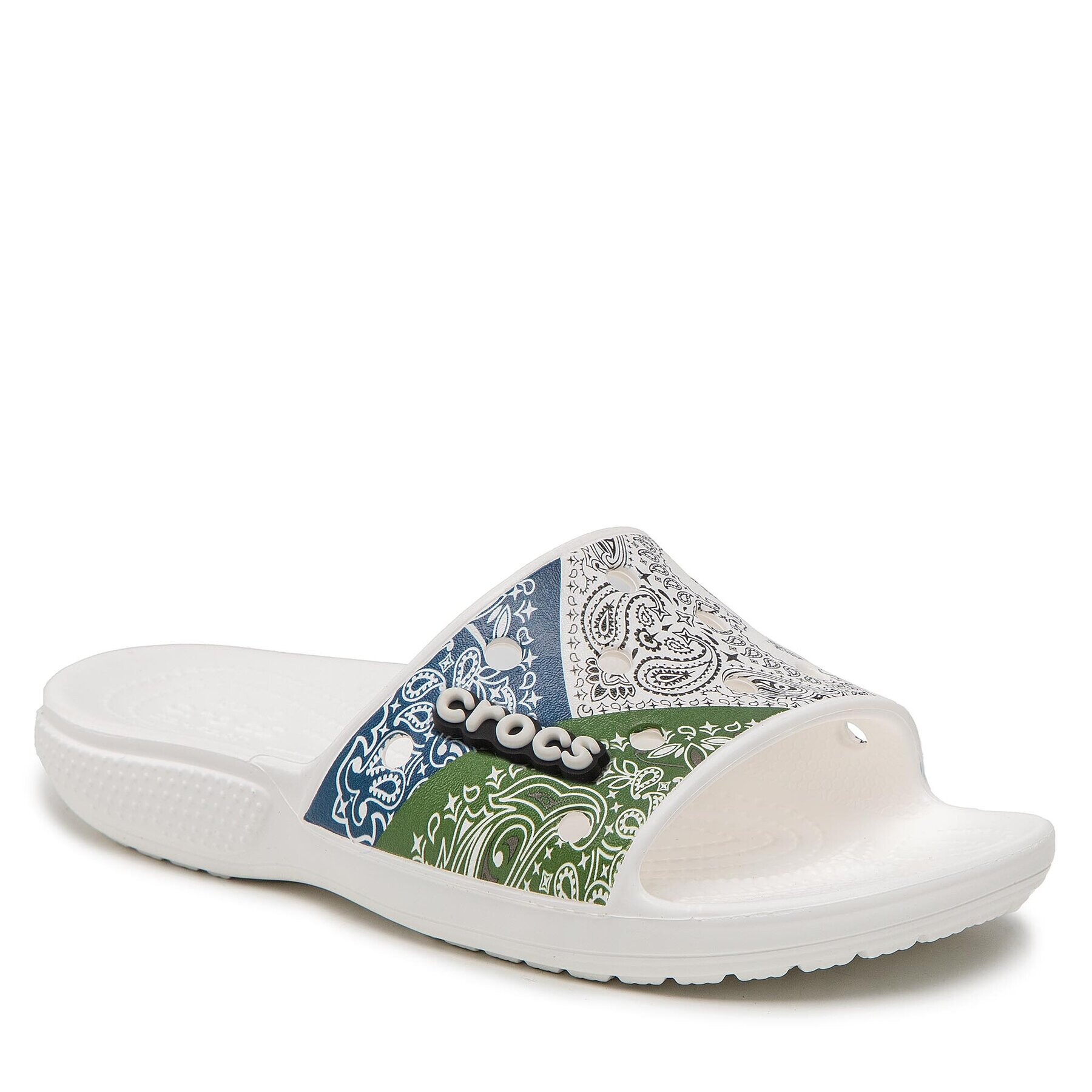 Crocs Șlapi Classic Bandana Slide 208064 Alb - Pled.ro