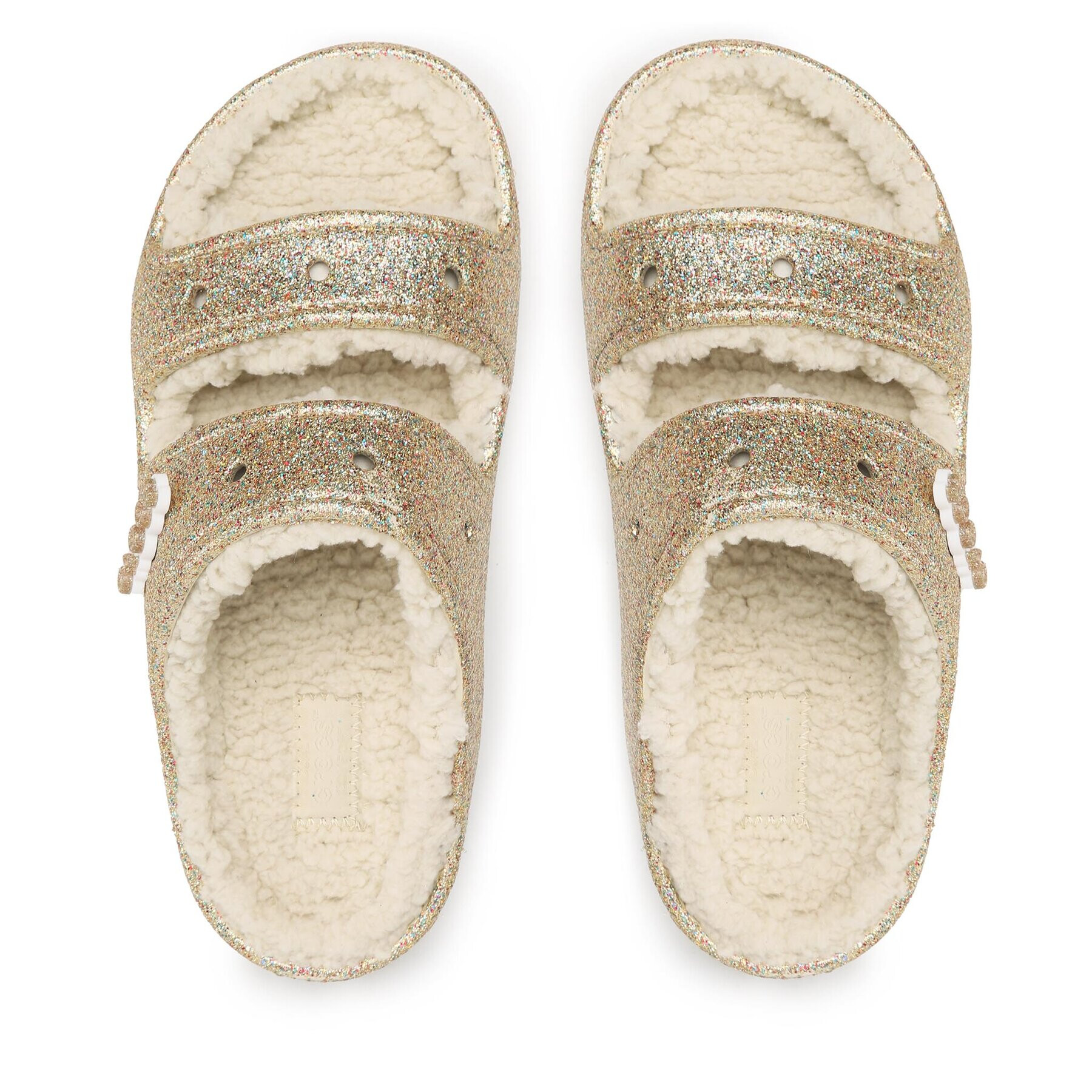 Crocs Șlapi Classic Cozzzy Glitter Sandal 208124 Auriu - Pled.ro