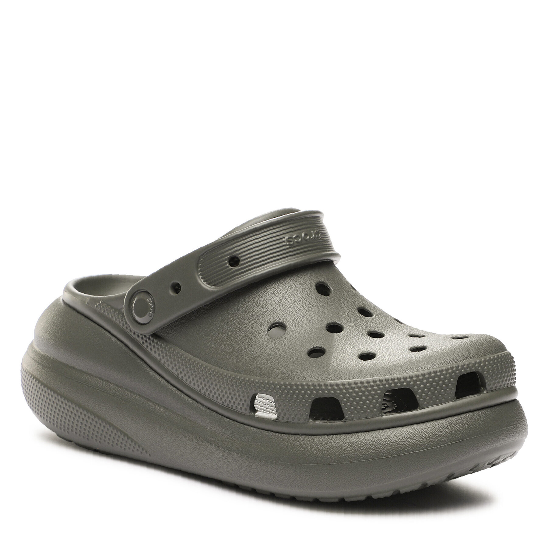 Crocs Șlapi Classic Crush Clog 207521 Kaki - Pled.ro