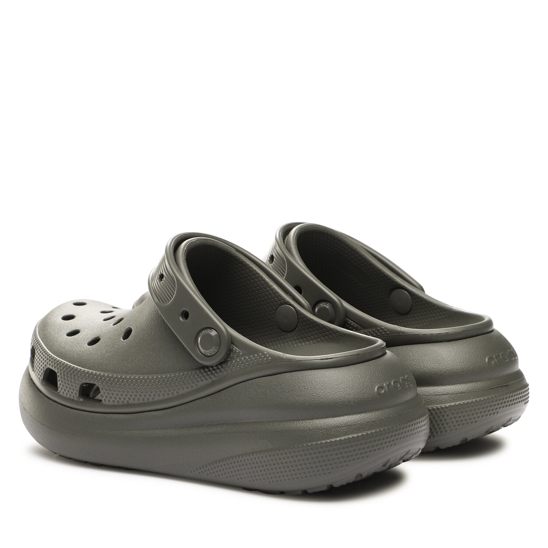 Crocs Șlapi Classic Crush Clog 207521 Kaki - Pled.ro