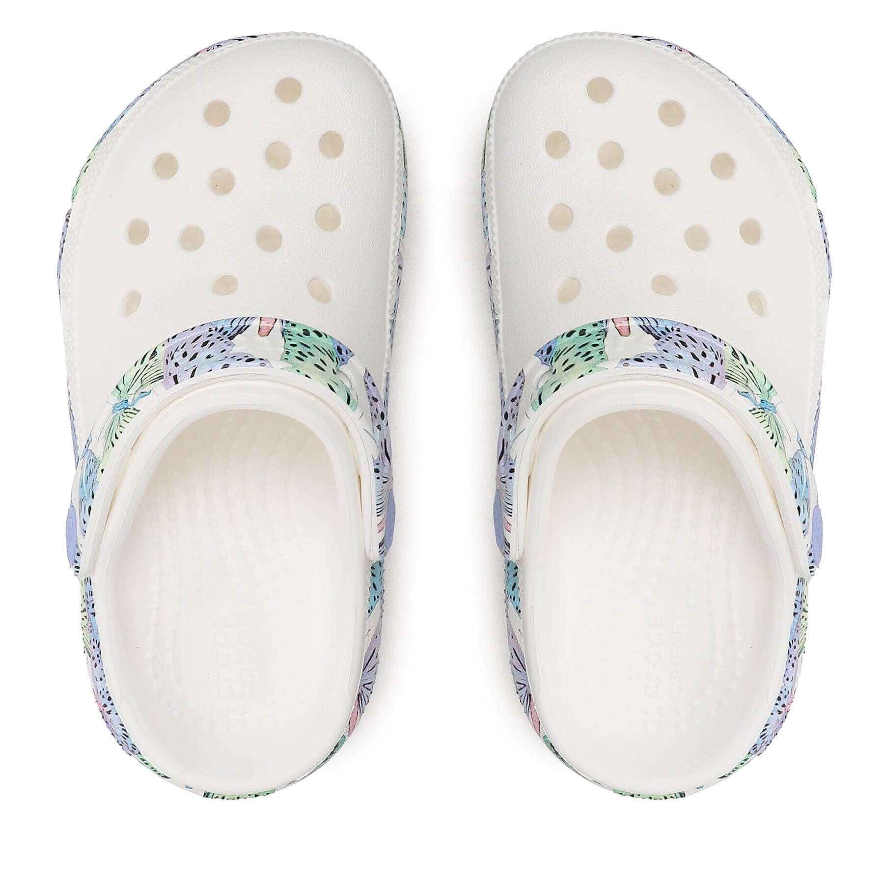 Crocs Șlapi Classic Cutie Butterfly Clog K 208298 Alb - Pled.ro