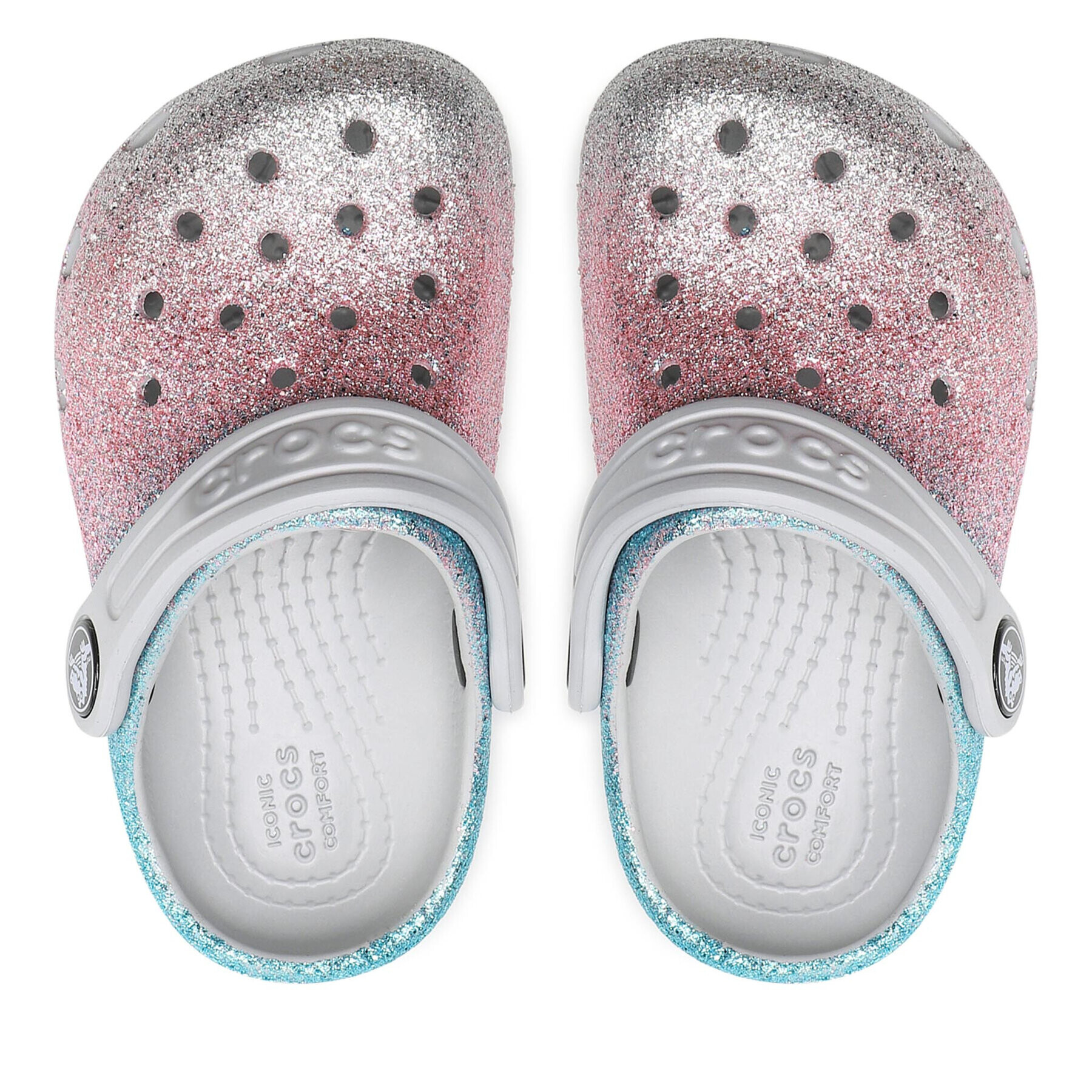 Crocs Șlapi Classic Glitter Clog T 206992 Colorat - Pled.ro