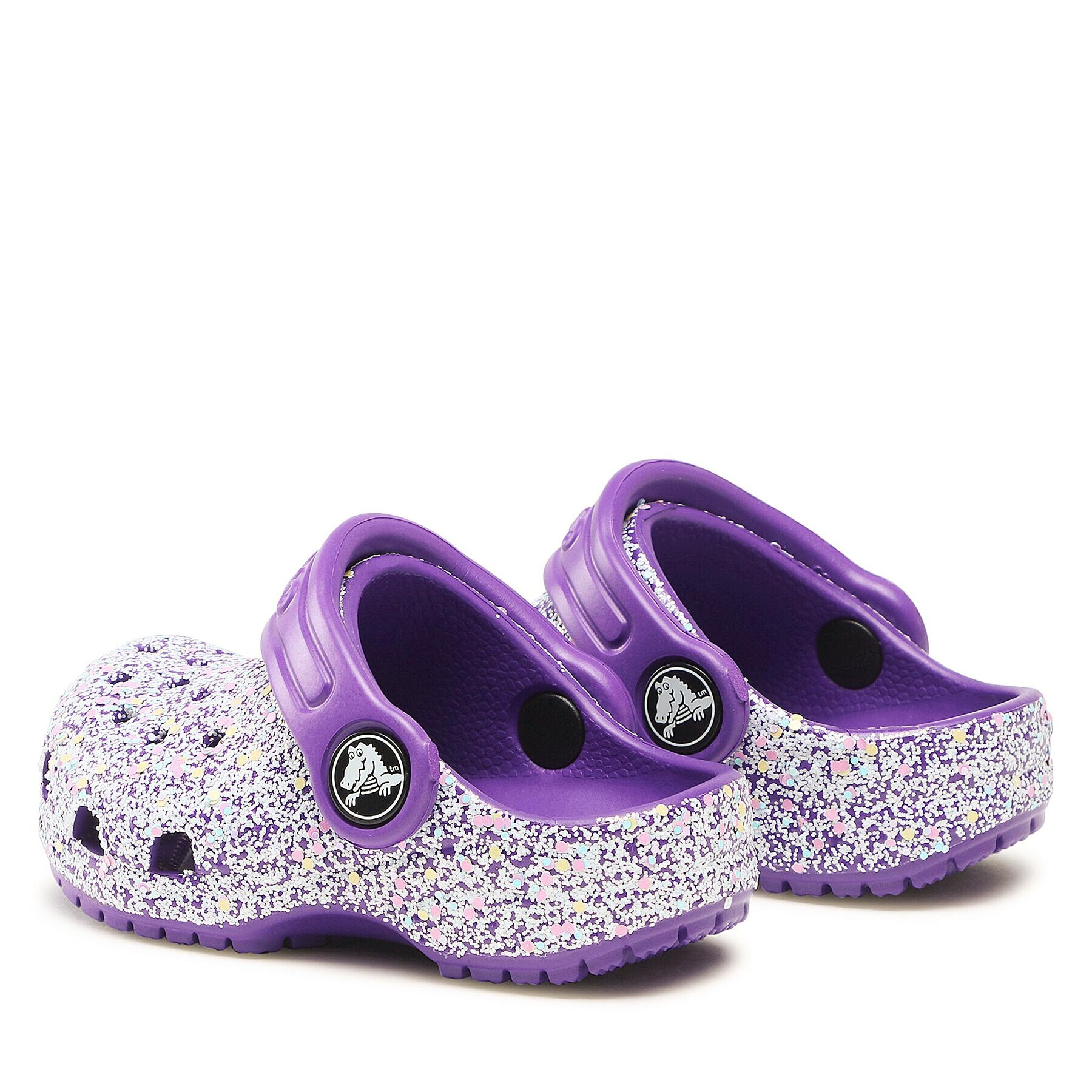 Crocs Șlapi Classic Glitter Kids Clog T 206992 Violet - Pled.ro