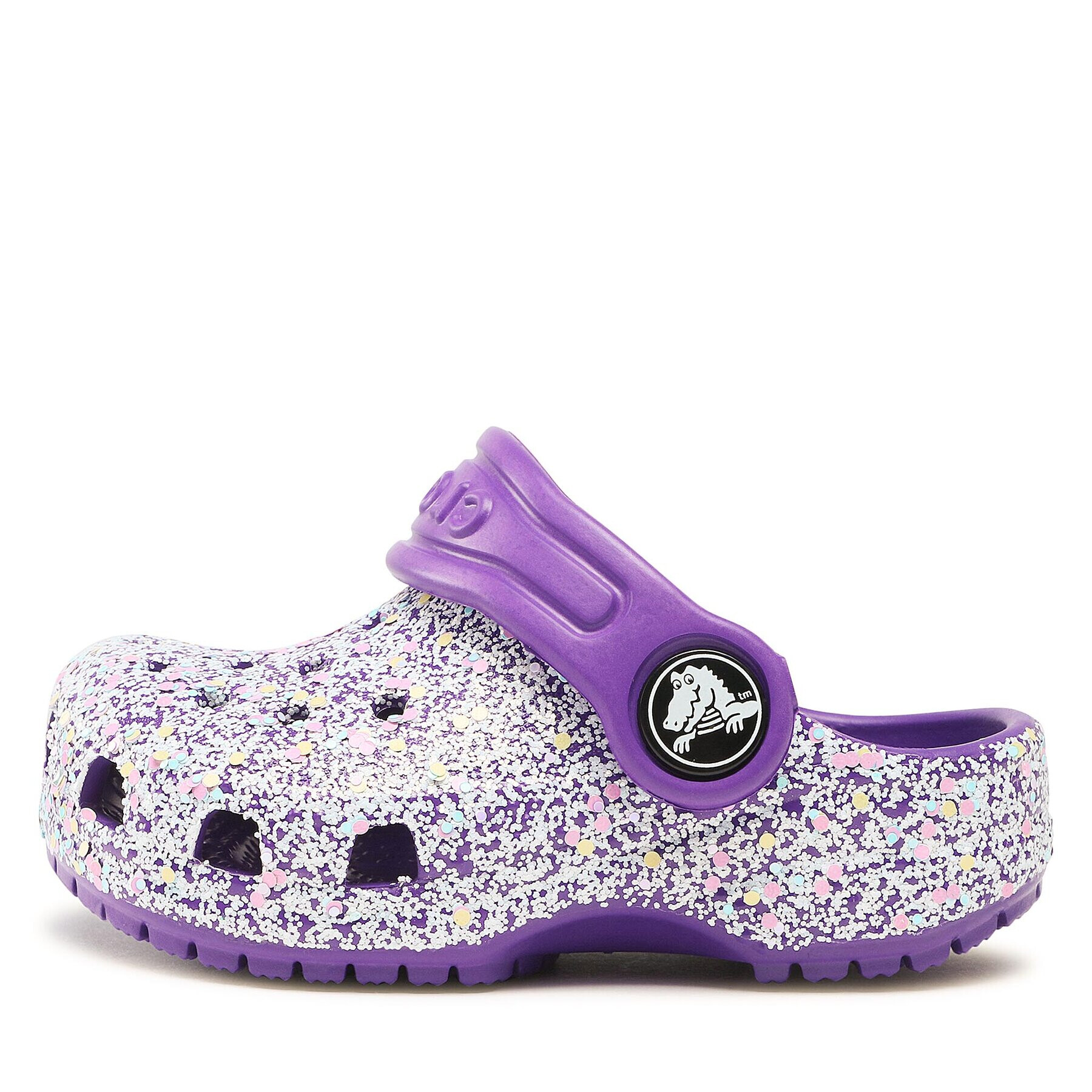 Crocs Șlapi Classic Glitter Kids Clog T 206992 Violet - Pled.ro