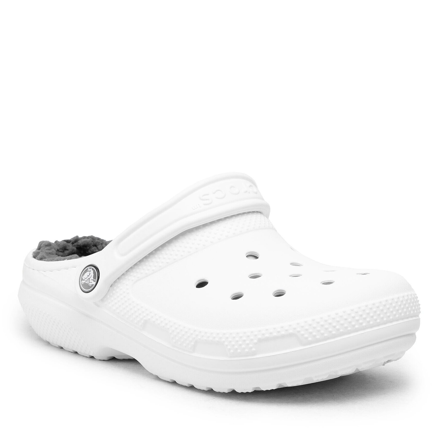 Crocs Șlapi Classic Lined Clog 203591 Alb - Pled.ro