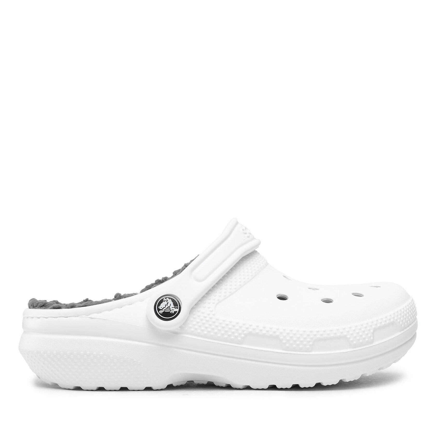 Crocs Șlapi Classic Lined Clog 203591 Alb - Pled.ro