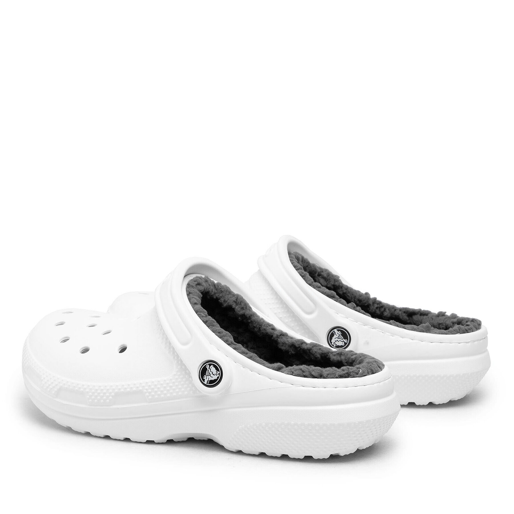 Crocs Șlapi Classic Lined Clog 203591 Alb - Pled.ro