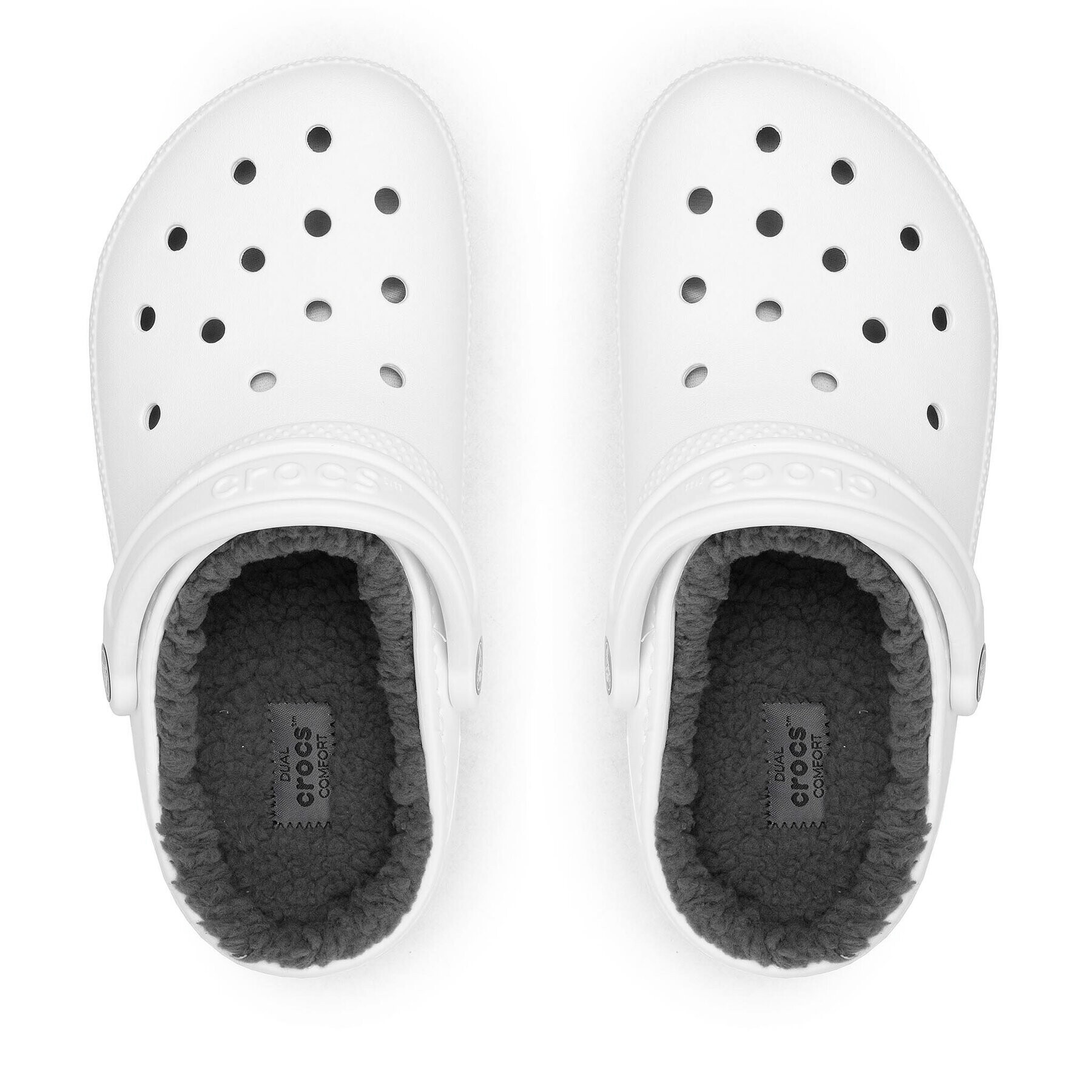 Crocs Șlapi Classic Lined Clog 203591 Alb - Pled.ro