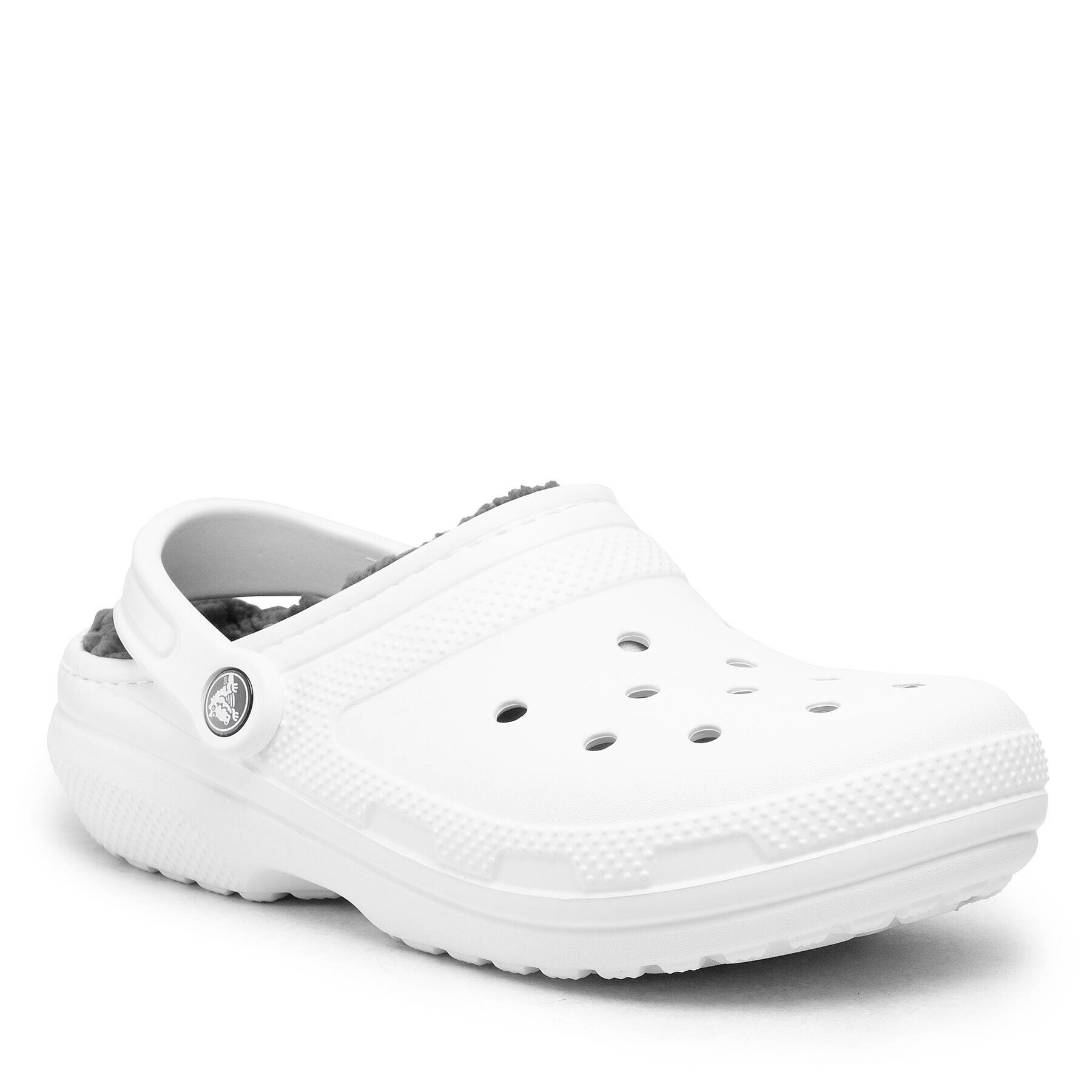 Crocs Șlapi Classic Lined Clog 203591 Alb - Pled.ro