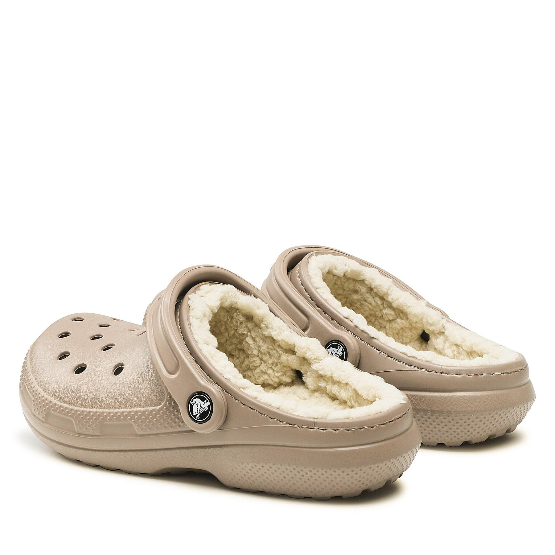 Crocs Șlapi Classic Lined Clog 203591 Bej - Pled.ro