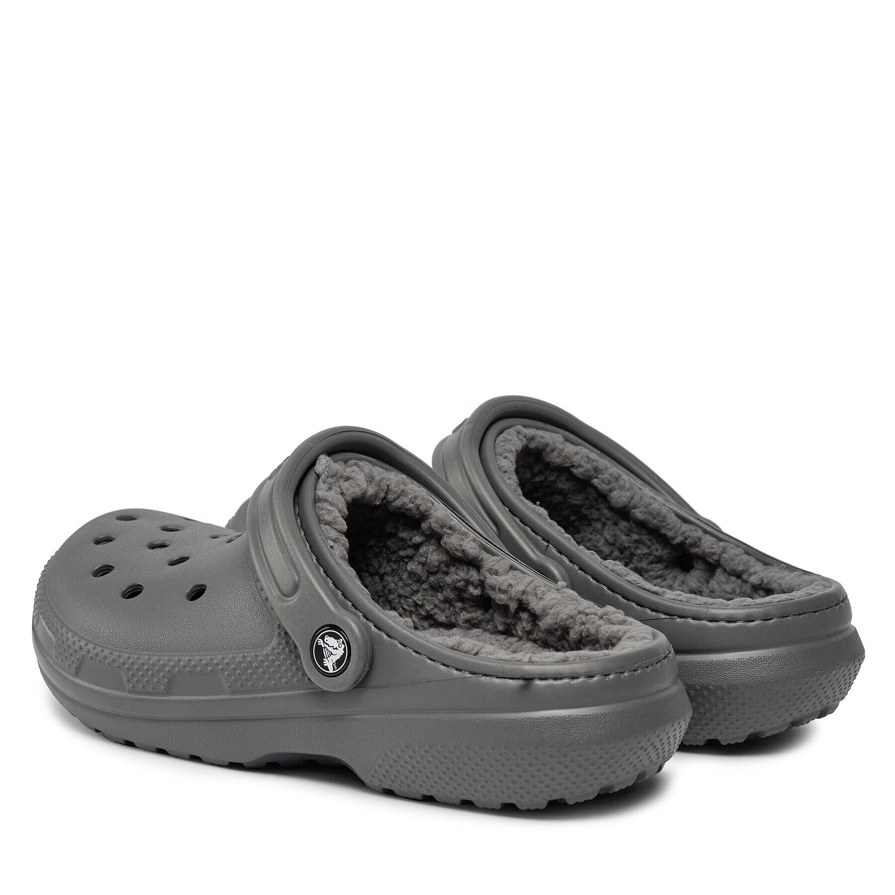 Crocs Șlapi Classic Lined Clog 203591 Gri - Pled.ro