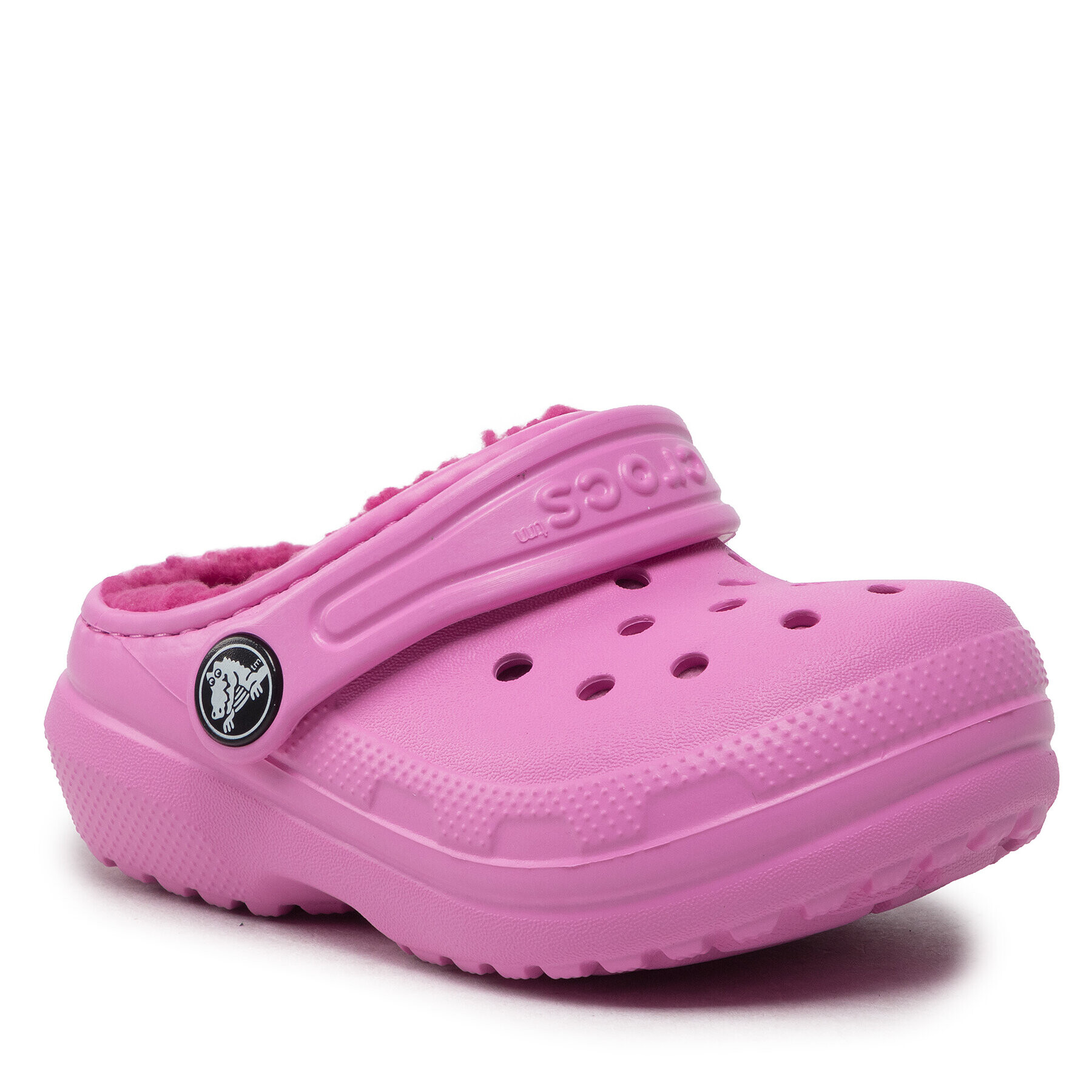 Crocs Șlapi Classic Lined Clog T 207009 Roz - Pled.ro