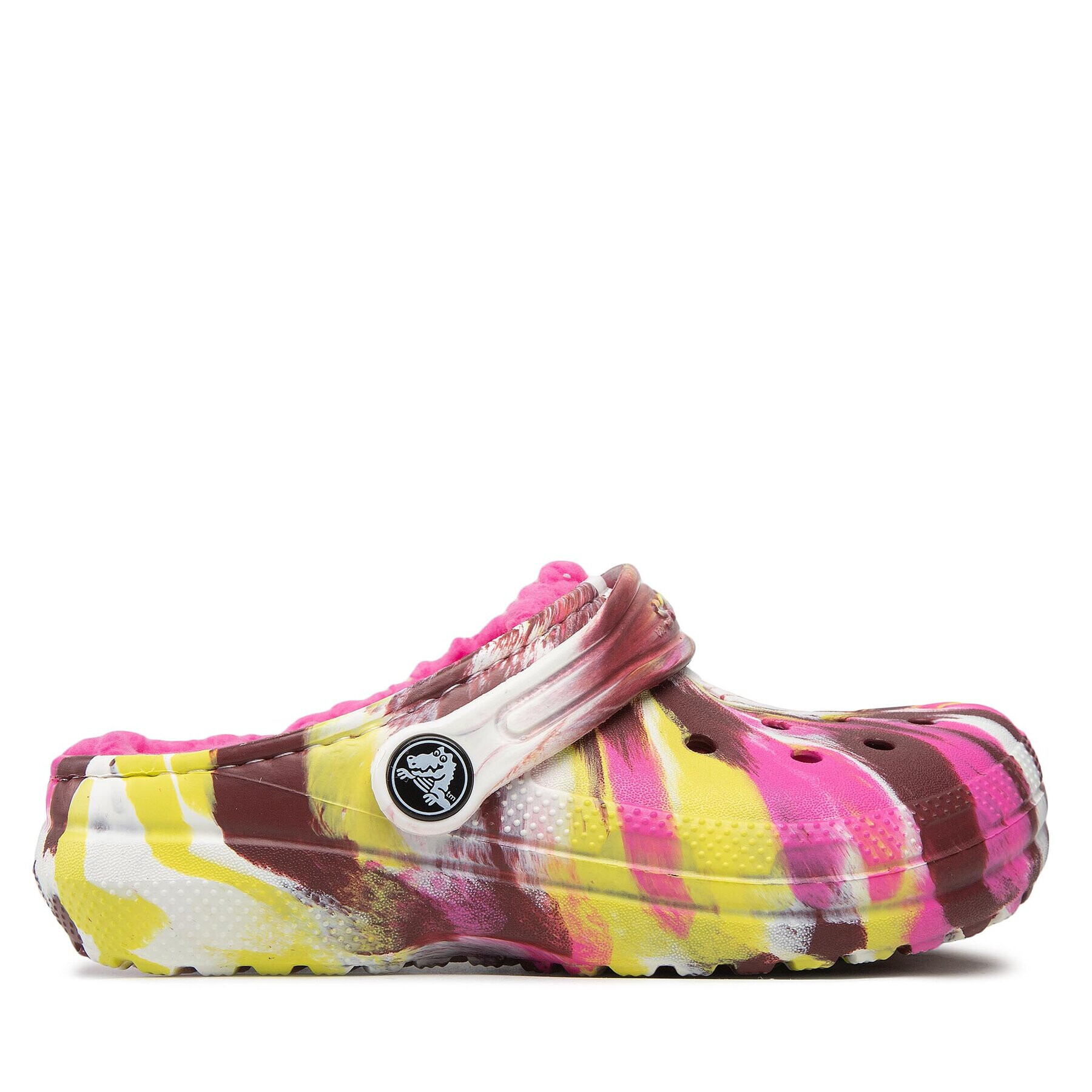 Crocs Șlapi Classic Lined Marbled Cgk 207773 Roz - Pled.ro