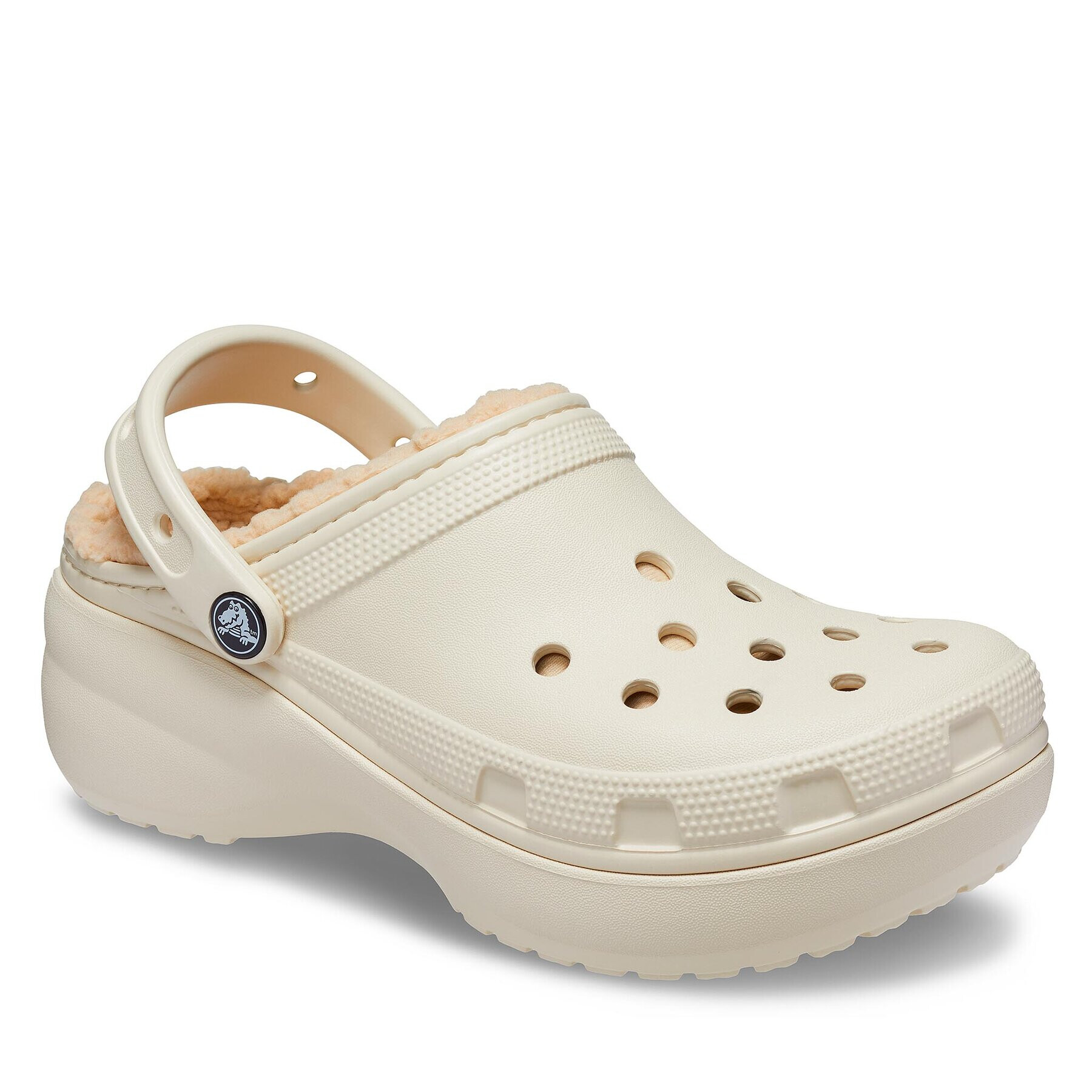 Crocs Șlapi Classic Platform Lined Clog W 207938 Bej - Pled.ro