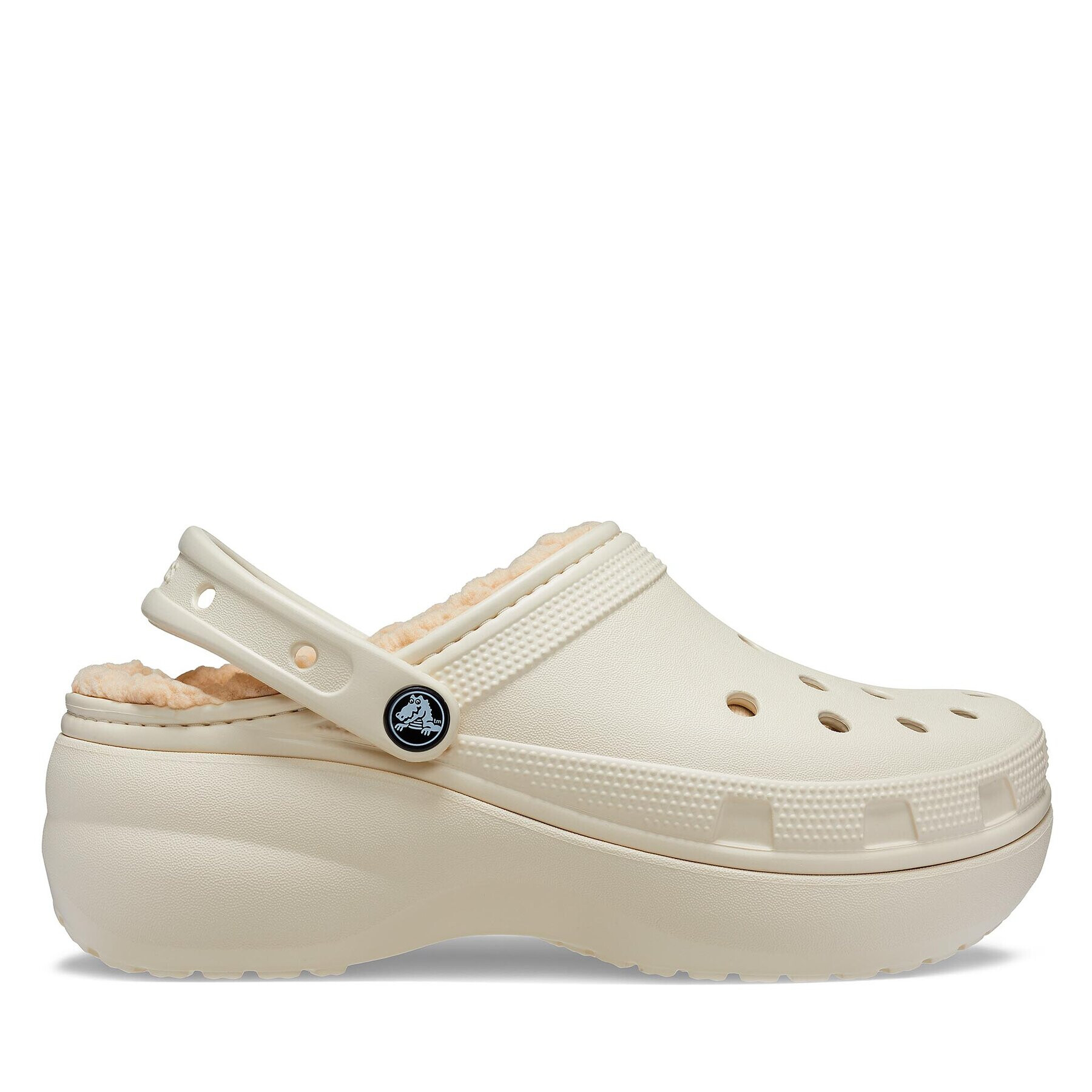 Crocs Șlapi Classic Platform Lined Clog W 207938 Bej - Pled.ro