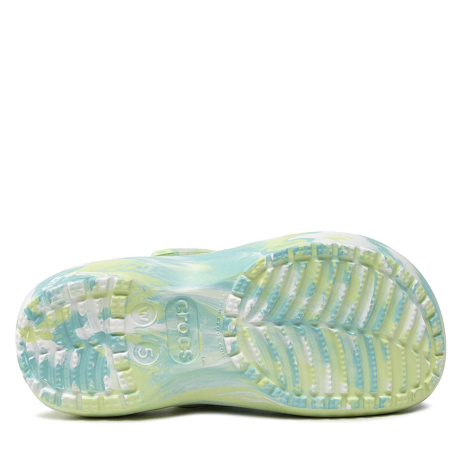 Crocs Șlapi Classic Platform Marbled Clogw 207176 Verde - Pled.ro