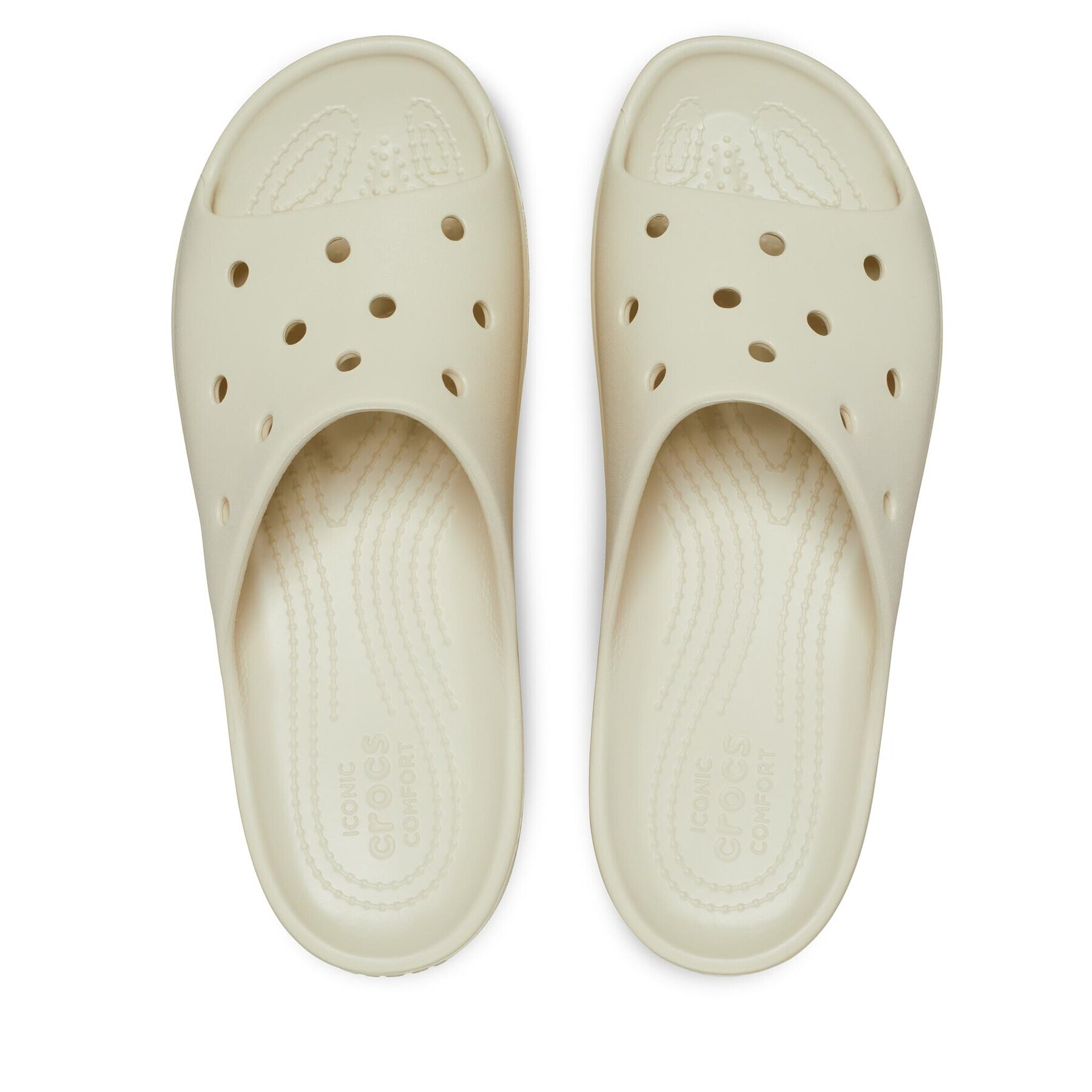 Crocs Șlapi Classic Platform Slide 208180 Bej - Pled.ro