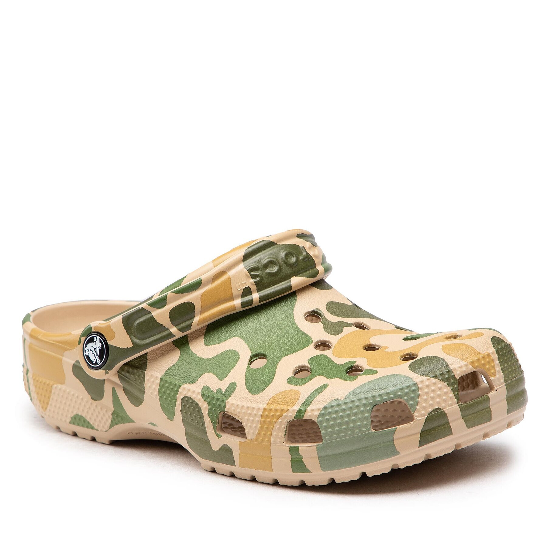 Crocs Șlapi Classic Printed Camo Clog 206454 Verde - Pled.ro