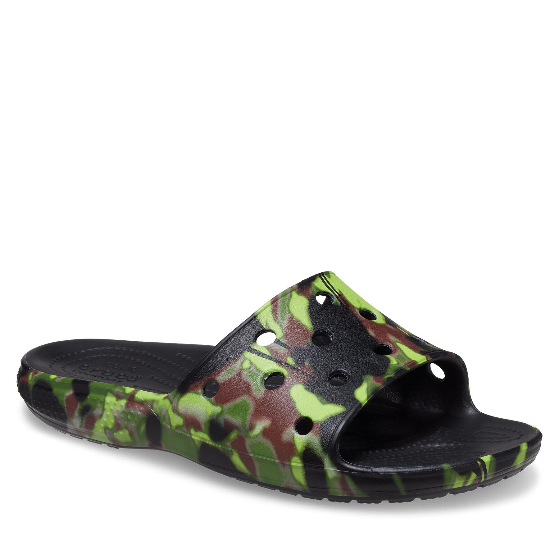 Crocs Șlapi Classic Spray Camo Slide 208252 Negru - Pled.ro