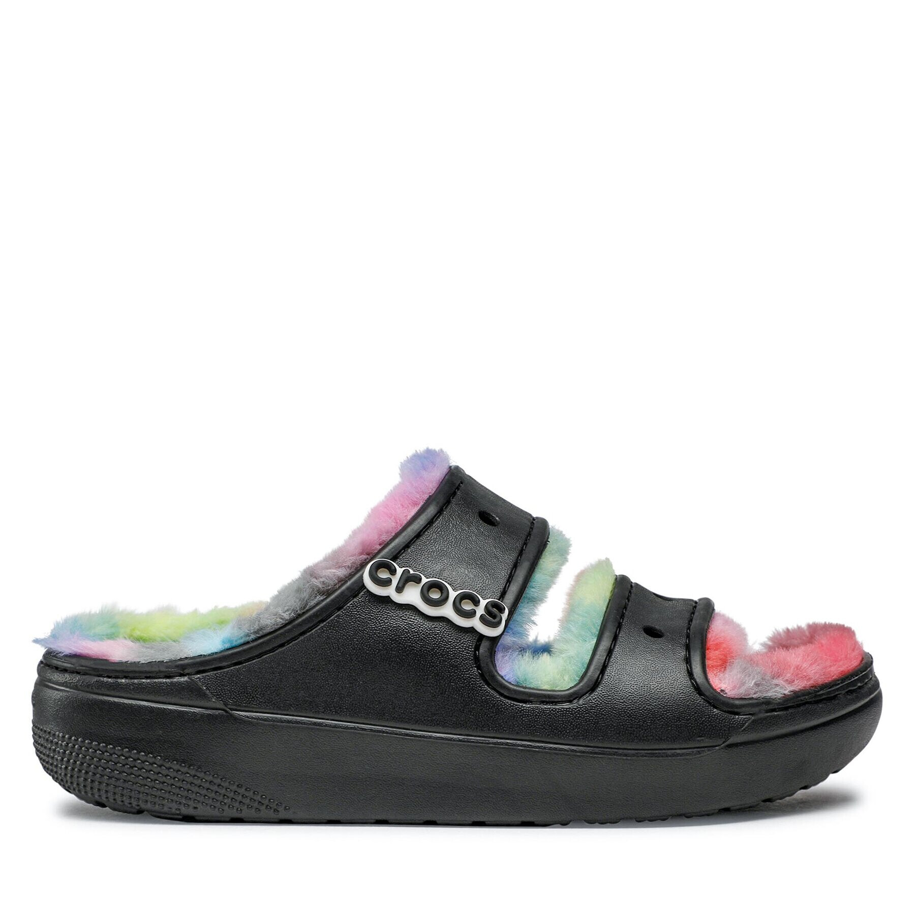 Crocs Șlapi Classiccozzzy Spraydyesandal 208046 Negru - Pled.ro