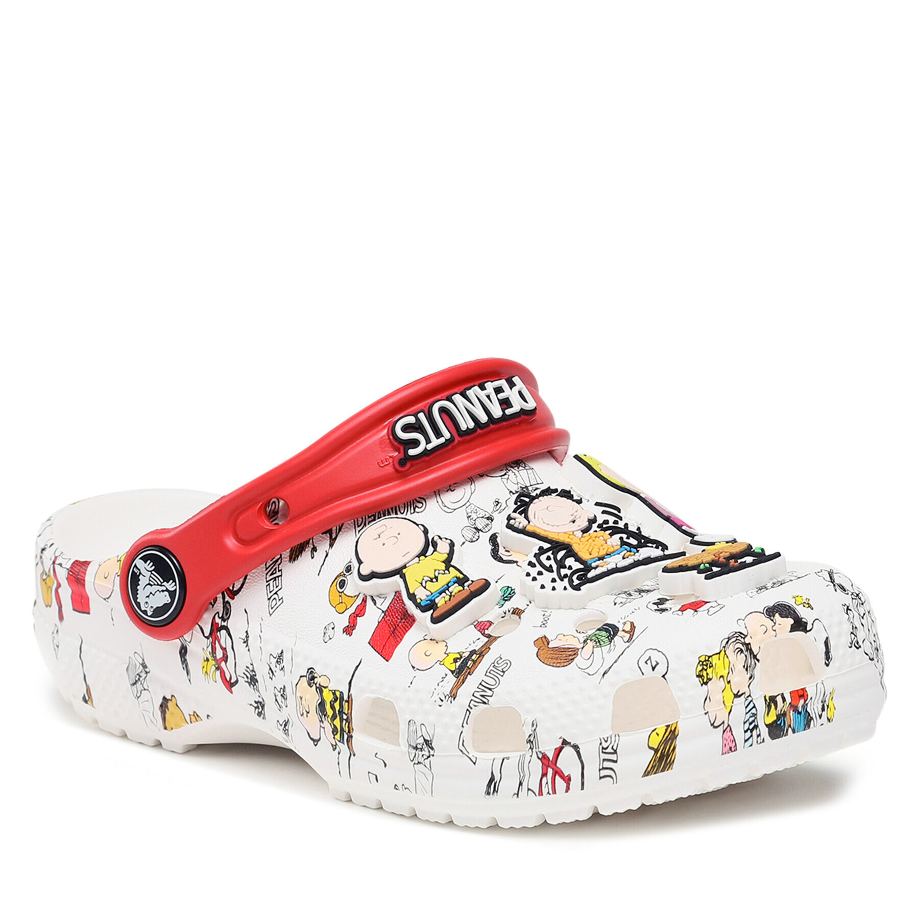 Crocs Șlapi Peanuts Classic Clog Kids 208630 Alb - Pled.ro