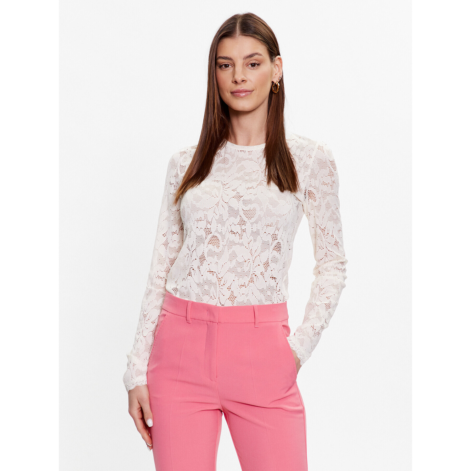 Culture Bluză Nicole 50109168 Alb Relaxed Fit - Pled.ro