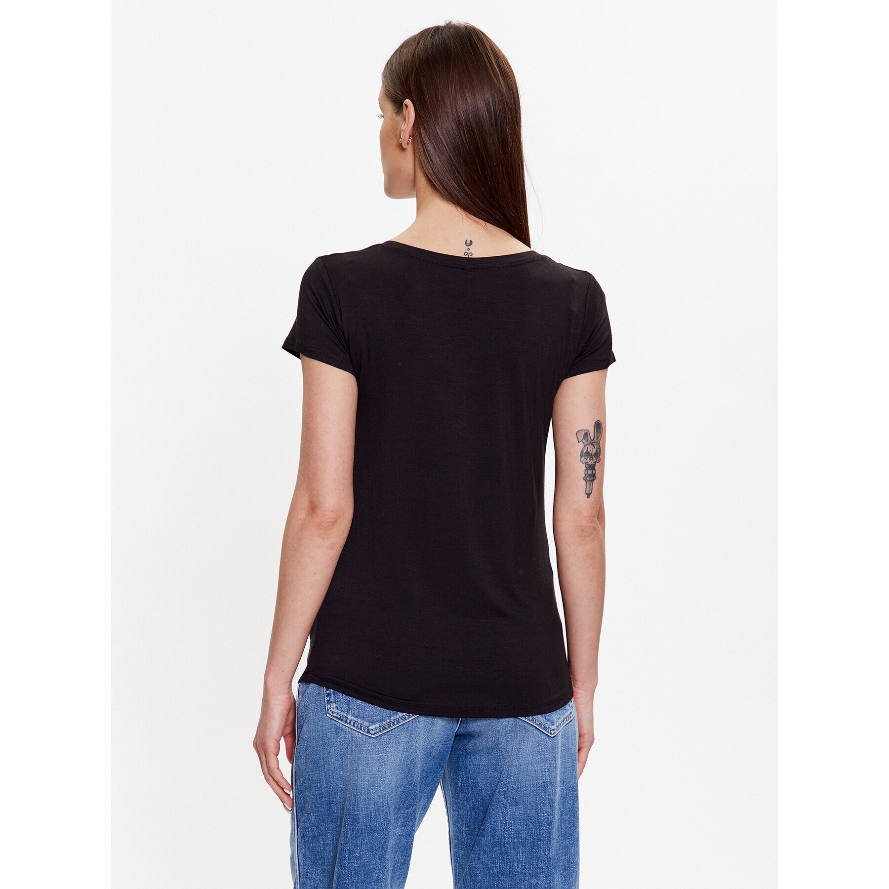 Culture Tricou Poppy 50105673 Negru Regular Fit - Pled.ro