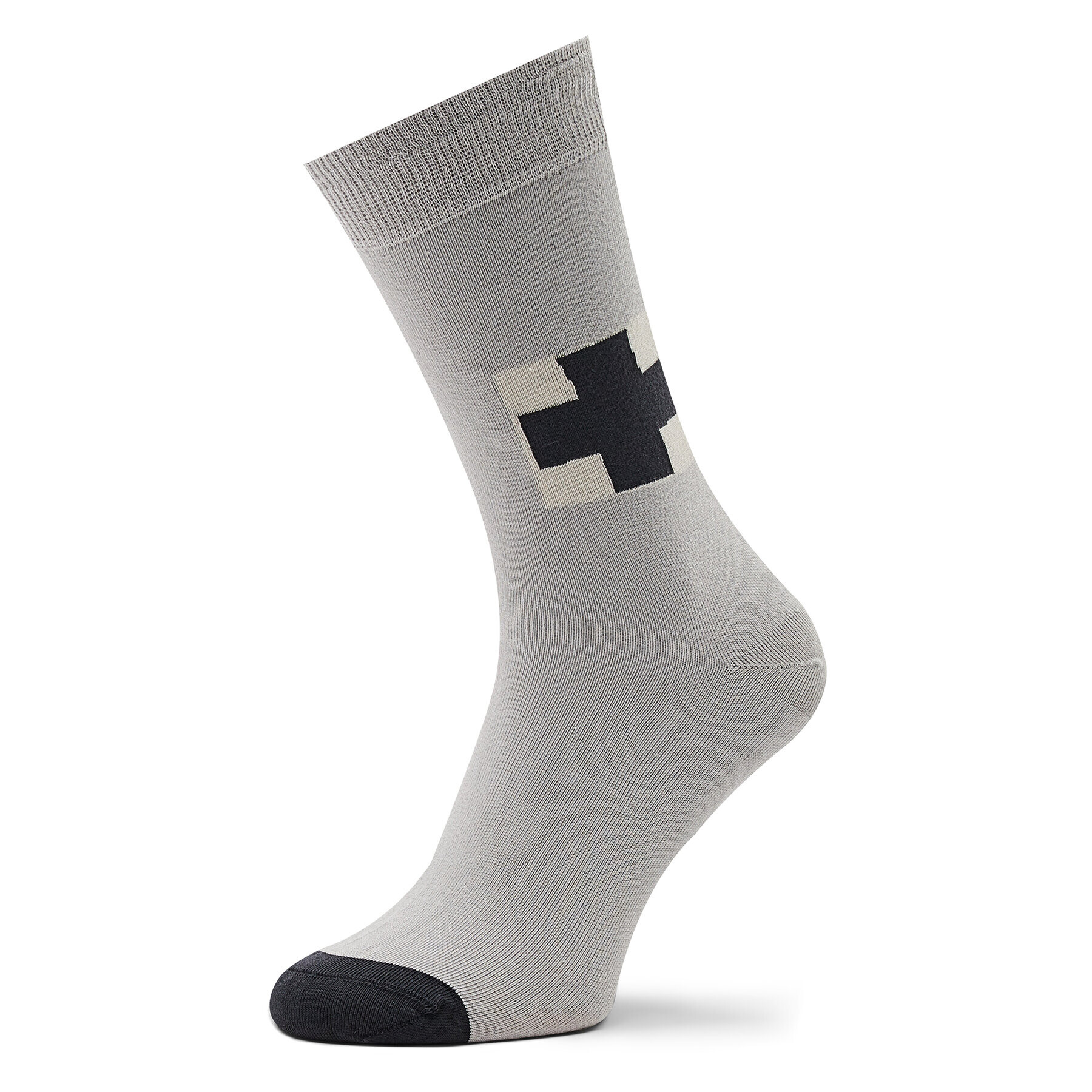 Curator Socks Șosete Înalte Unisex Black Cross Gri - Pled.ro