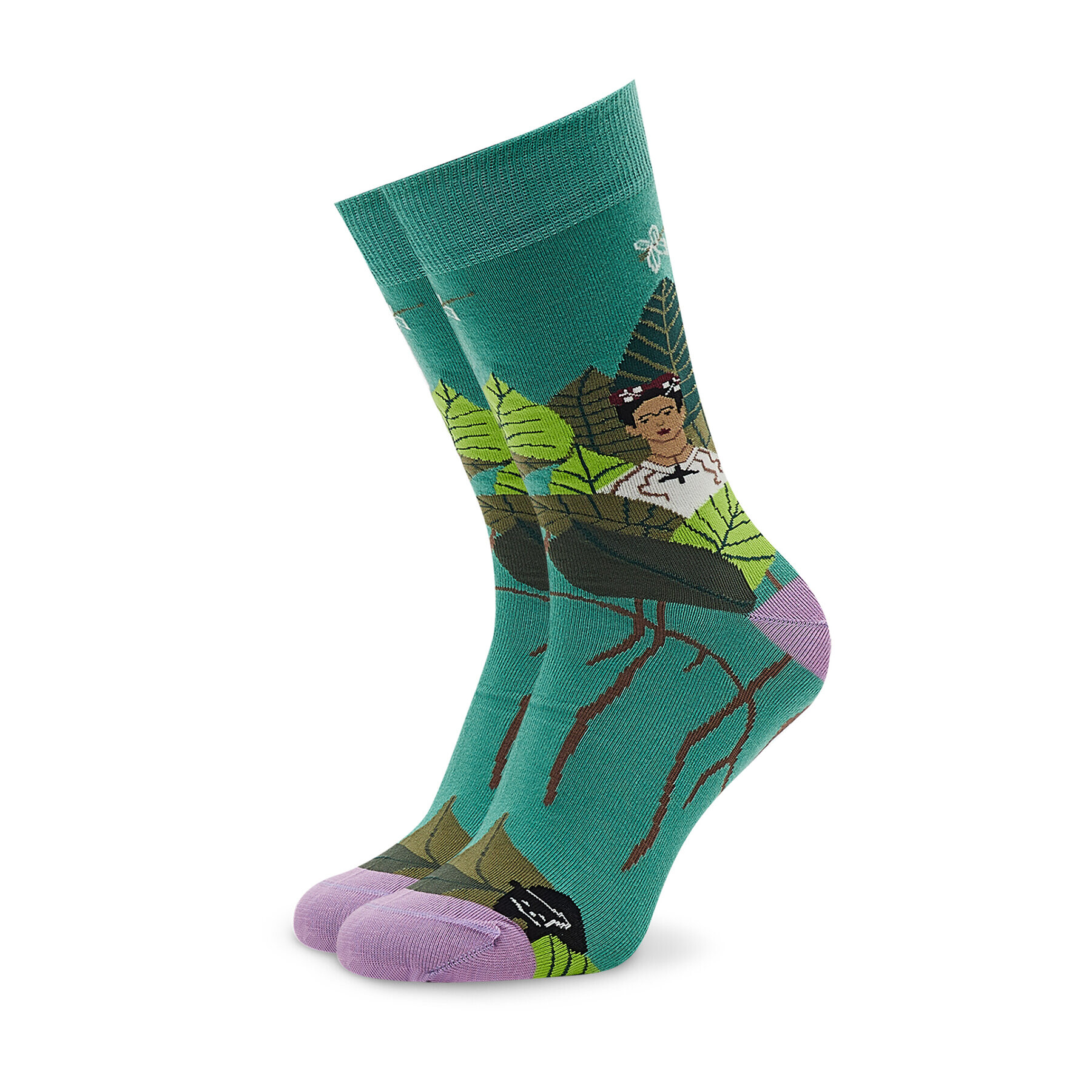 Curator Socks Șosete Înalte Unisex Frida Verde - Pled.ro