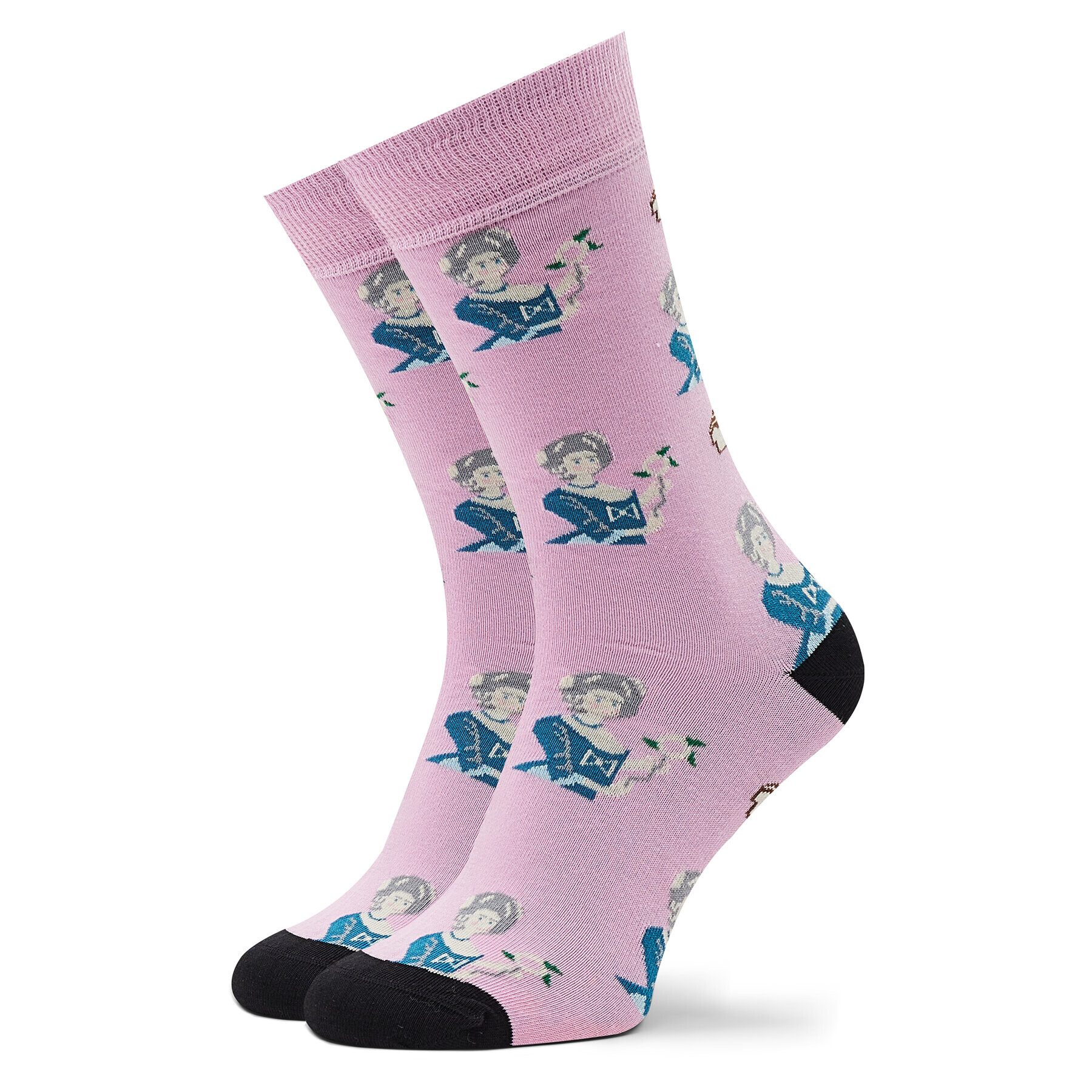 Curator Socks Șosete Înalte Unisex Marie Antoinette Roz - Pled.ro