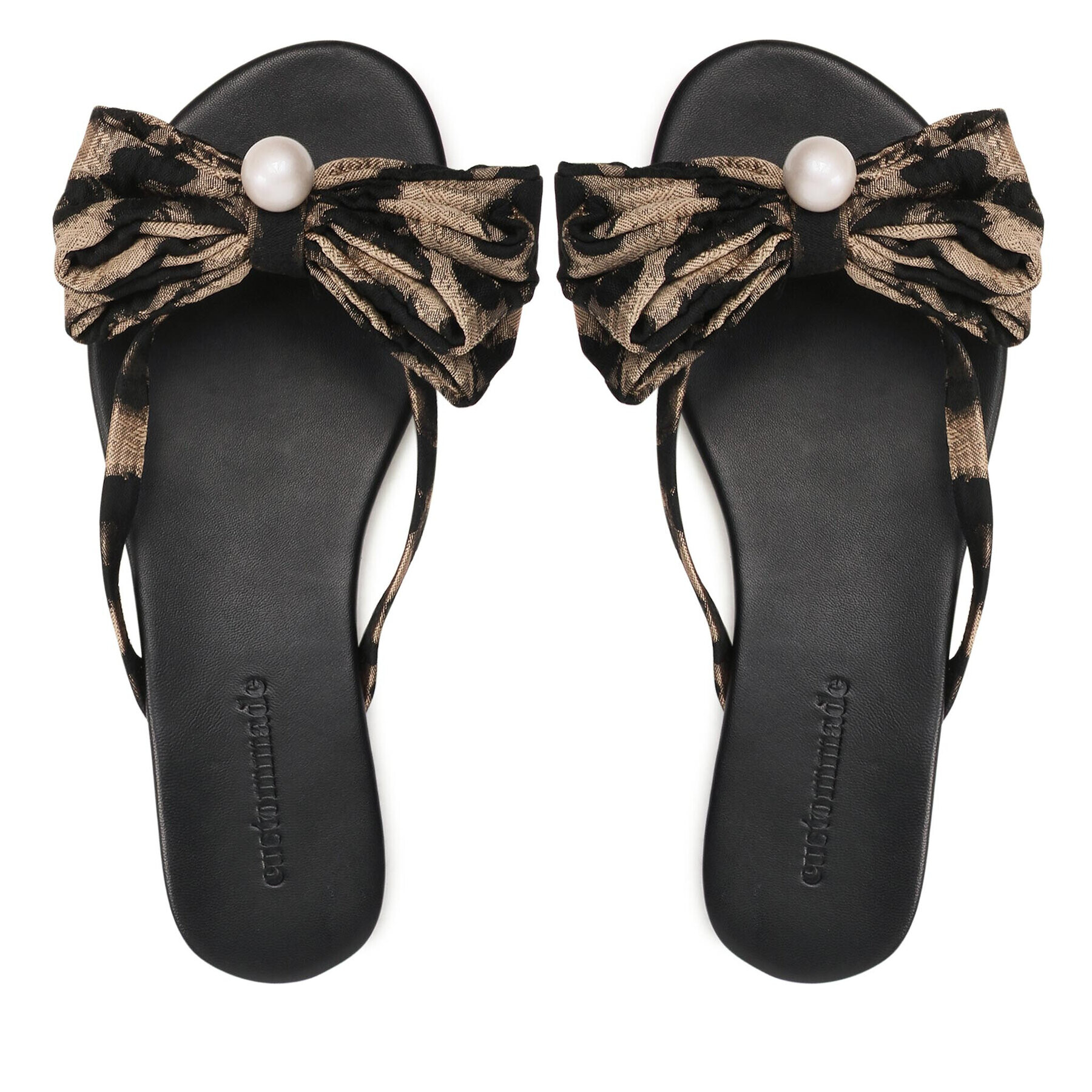 Custommade Flip flop Ava Leo Pearl 999637029 Negru - Pled.ro