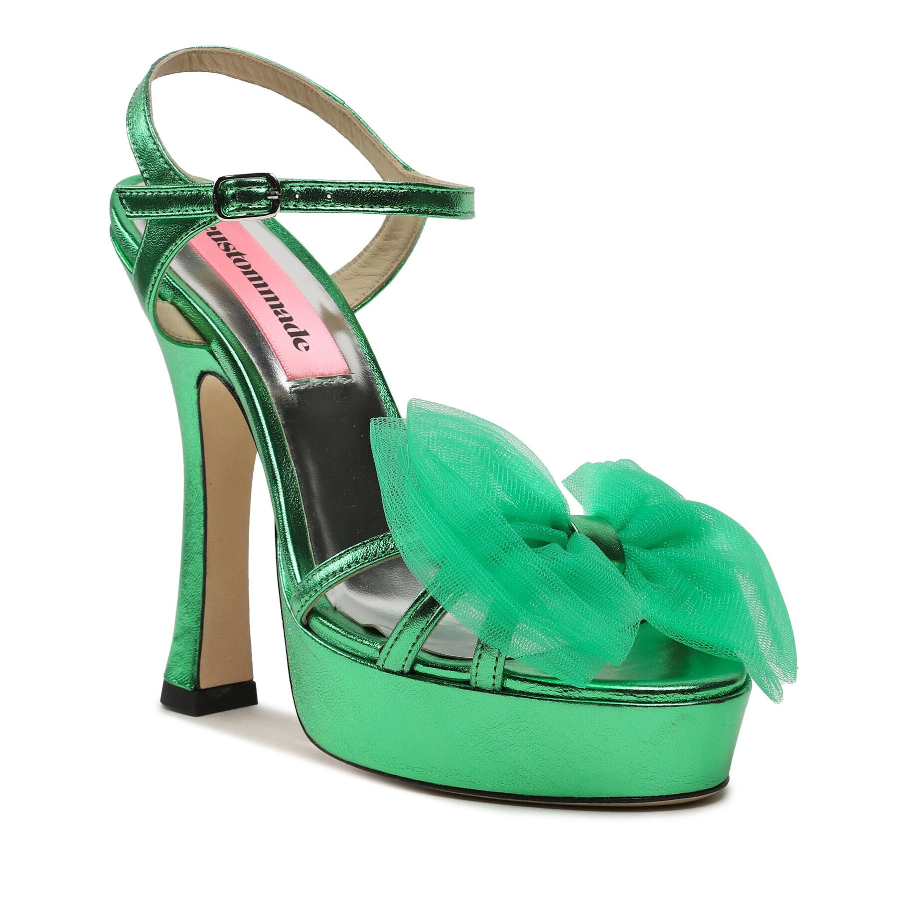 Custommade Sandale Arlina Metallic Bow 999624047 Verde - Pled.ro