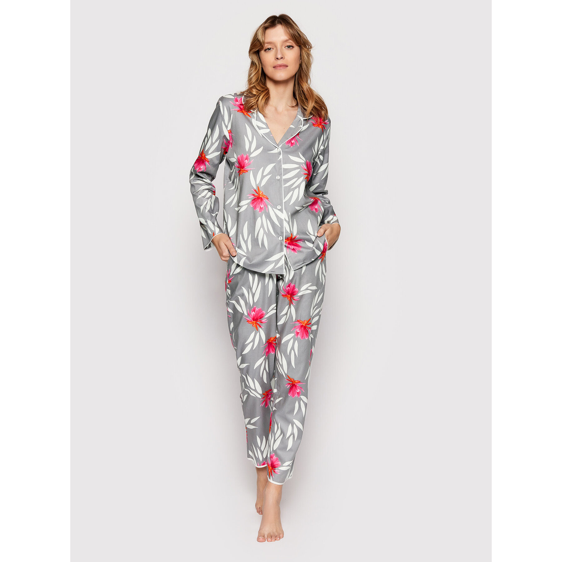 Cyberjammies Cămașă pijama Mallory 9019 Gri Regular Fit - Pled.ro