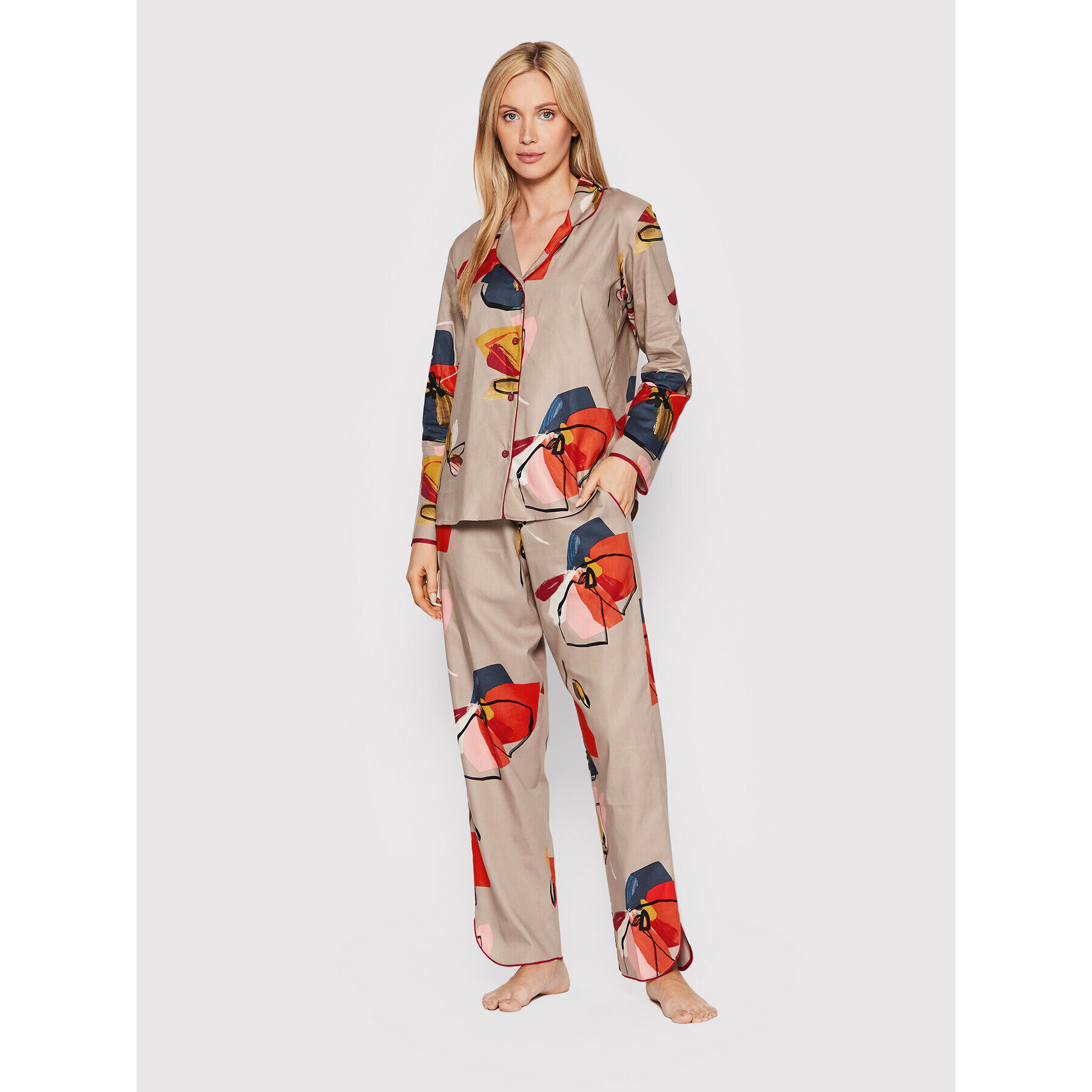 Cyberjammies Cămașă pijama Naomi 9321 Bej Regular Fit - Pled.ro