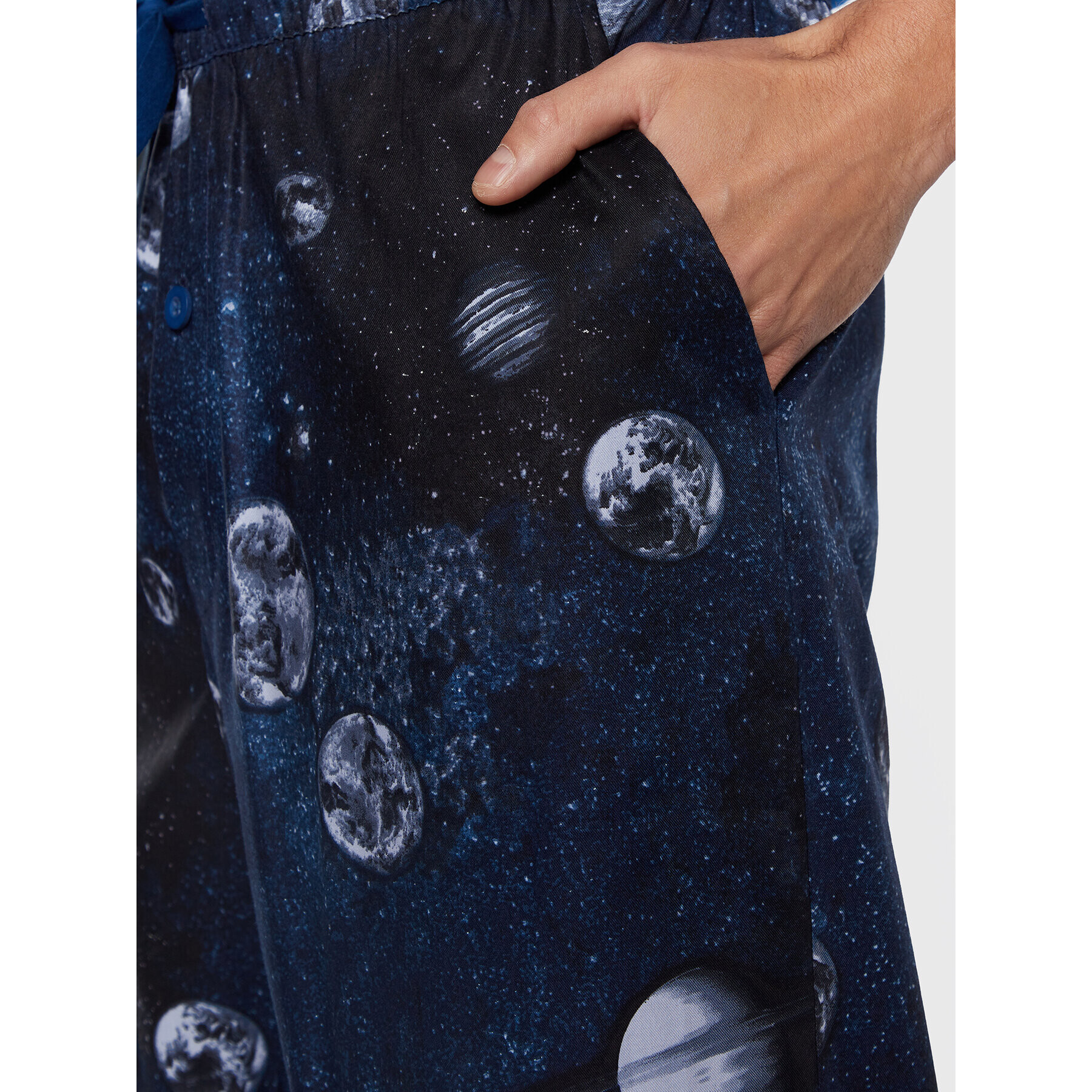 Cyberjammies Pantaloni pijama Apollo Moon Print 6735 Bleumarin Regular Fit - Pled.ro