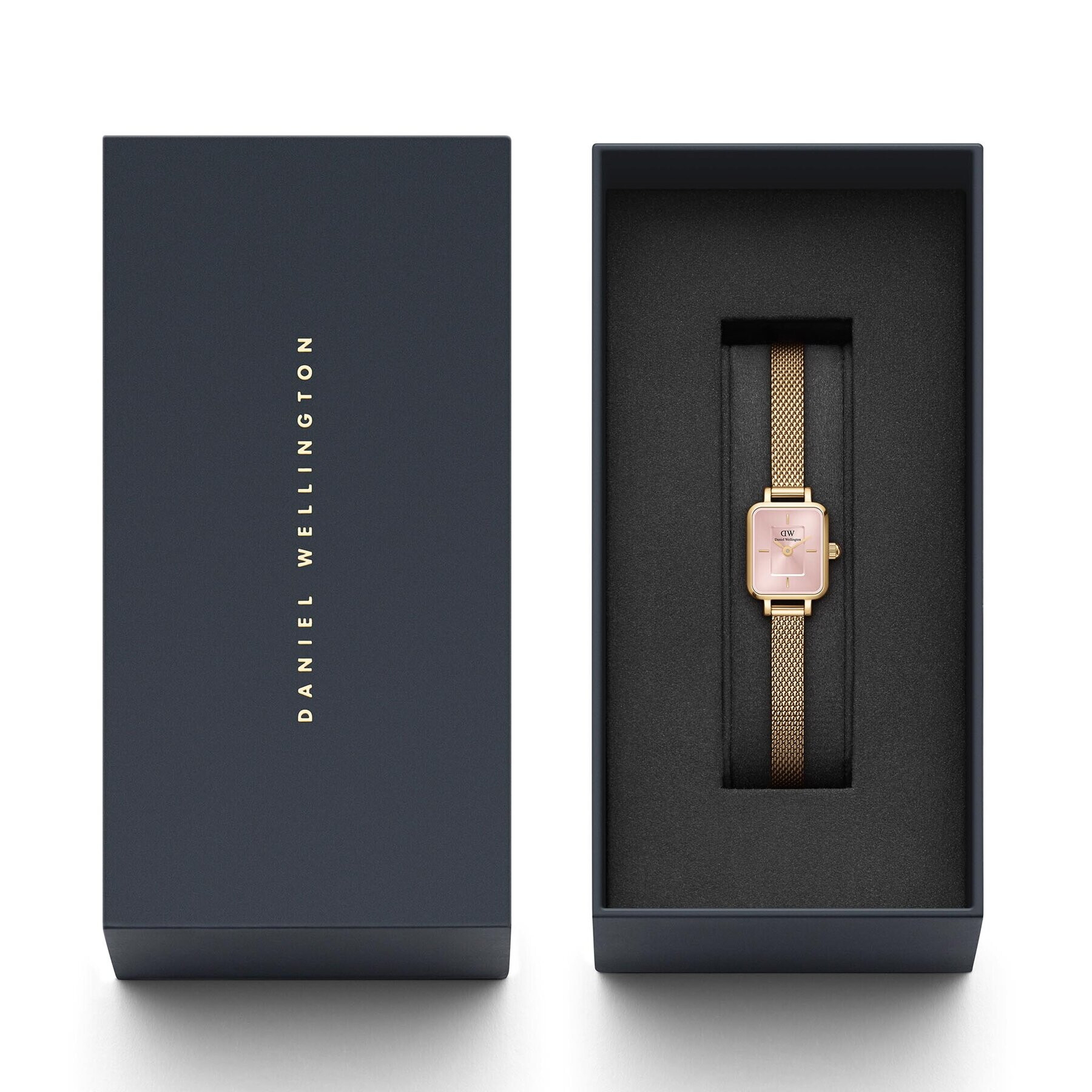 Daniel Wellington Ceas Quadro Mini Evergold DW00100655 Roz - Pled.ro